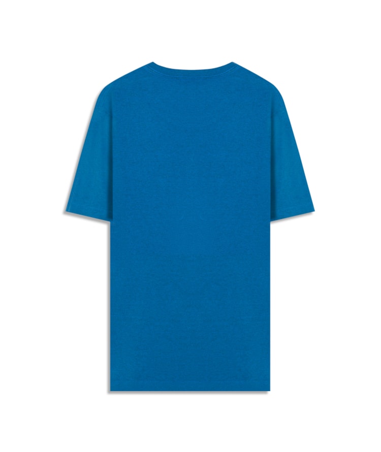 T-Shirt Mescla Sobretinto Mc Azul Bic Mescla