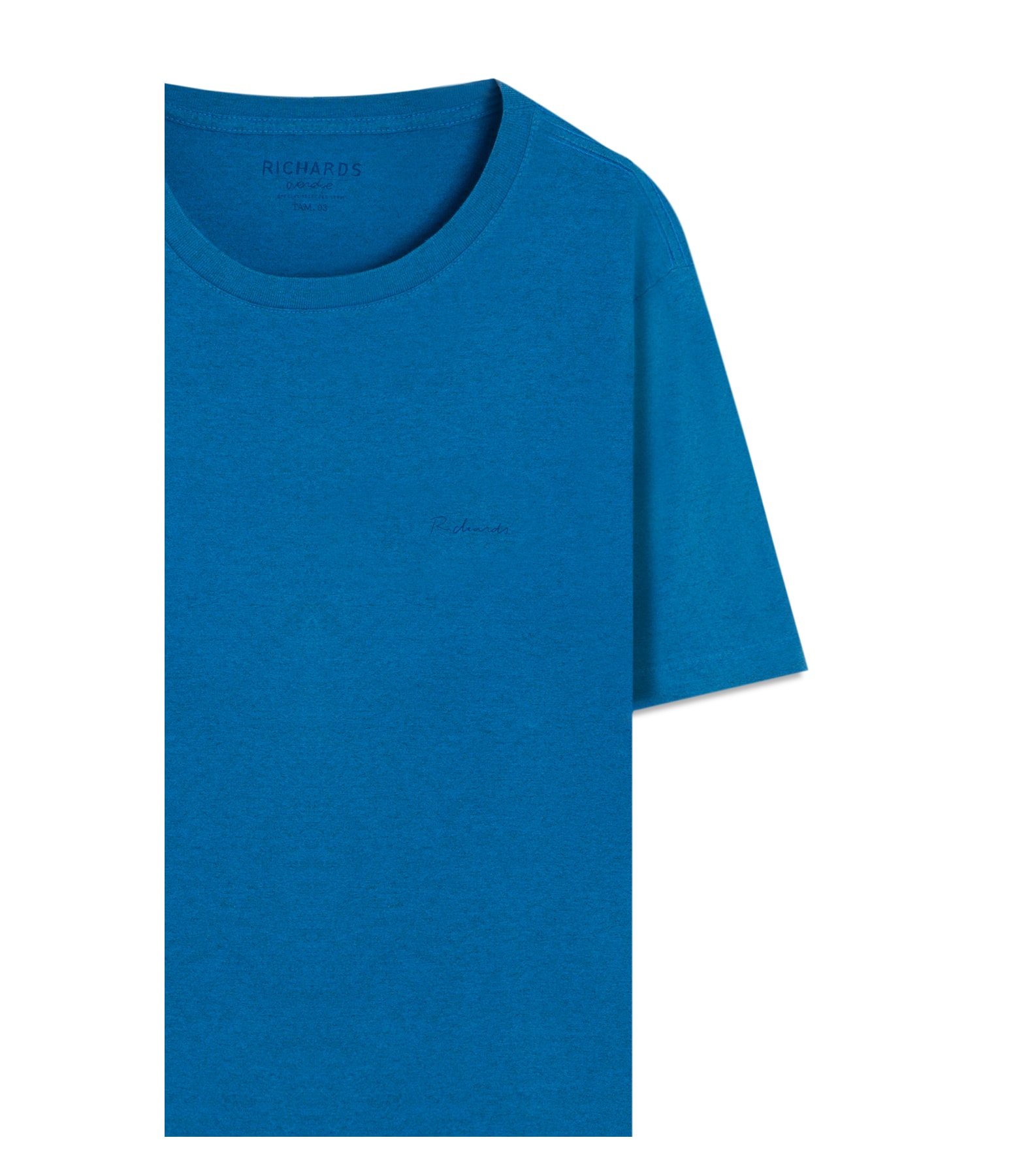 T-Shirt Mescla Sobretinto Mc Azul Bic Mescla