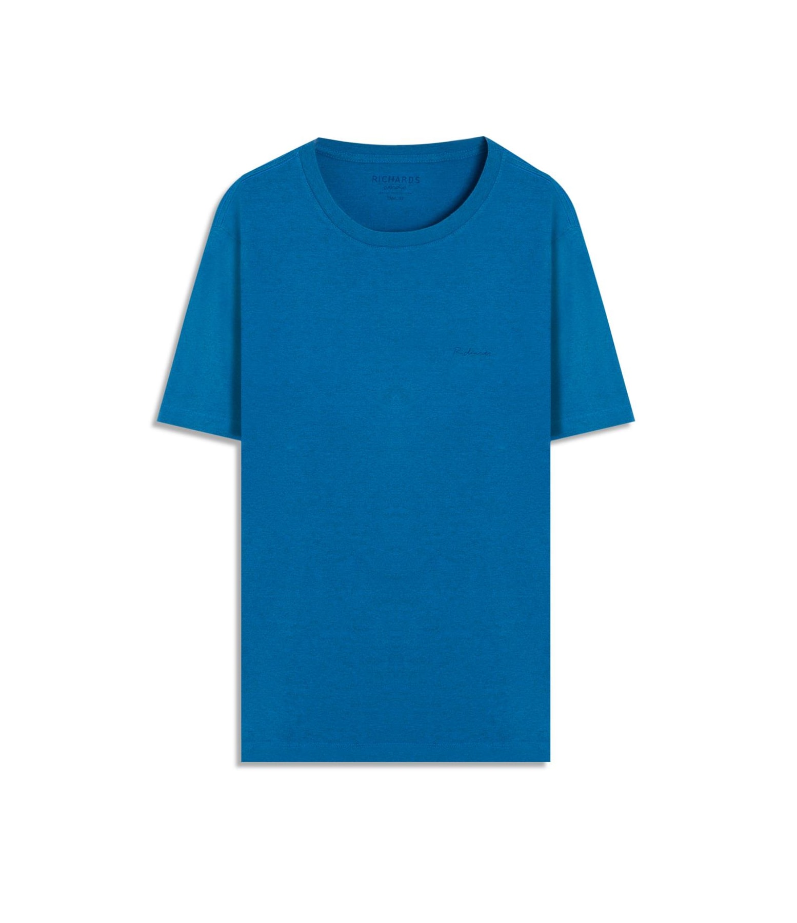 T-Shirt Mescla Sobretinto Mc Azul Bic Mescla