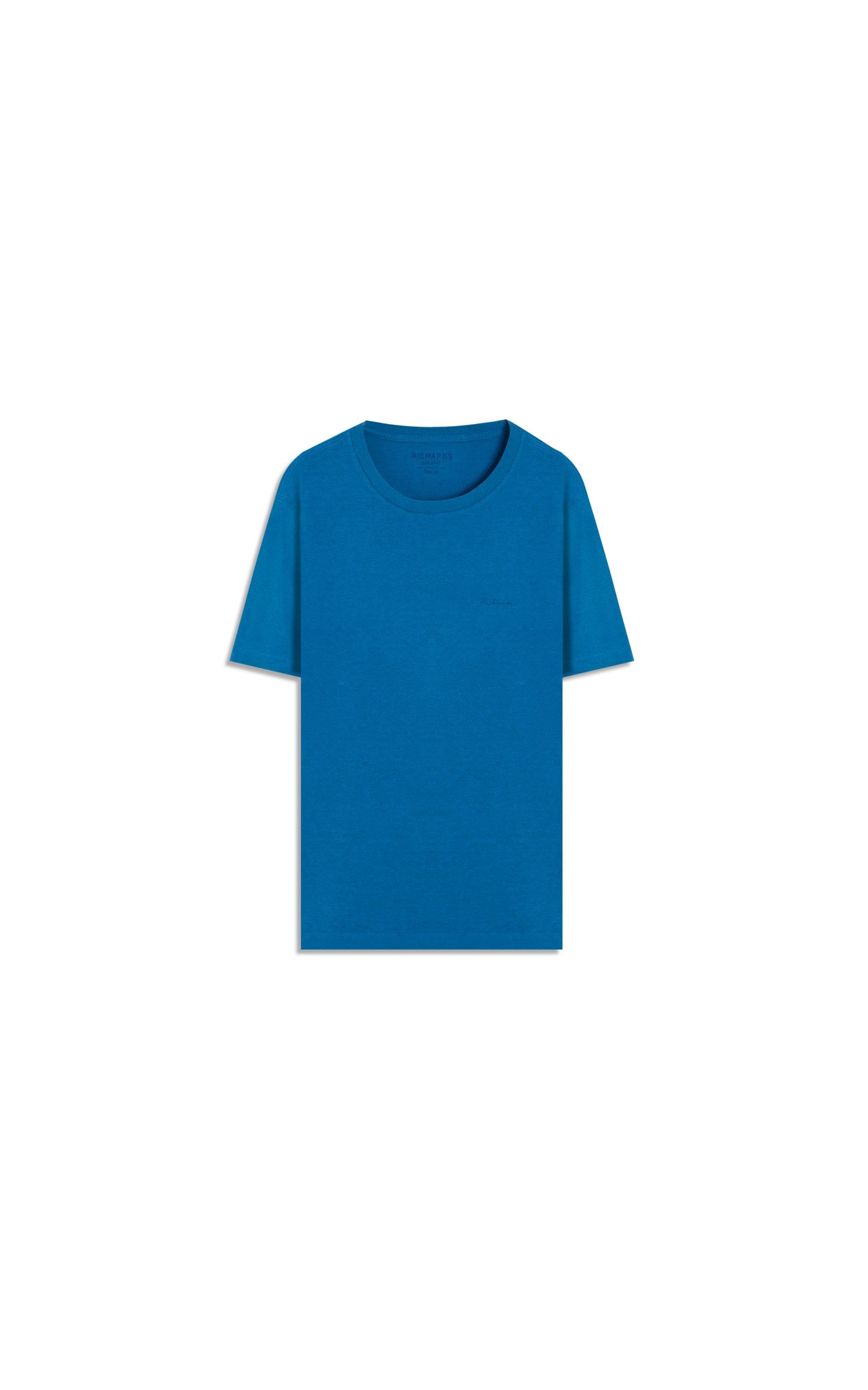 T-Shirt Mescla Sobretinto Mc Azul Bic Mescla