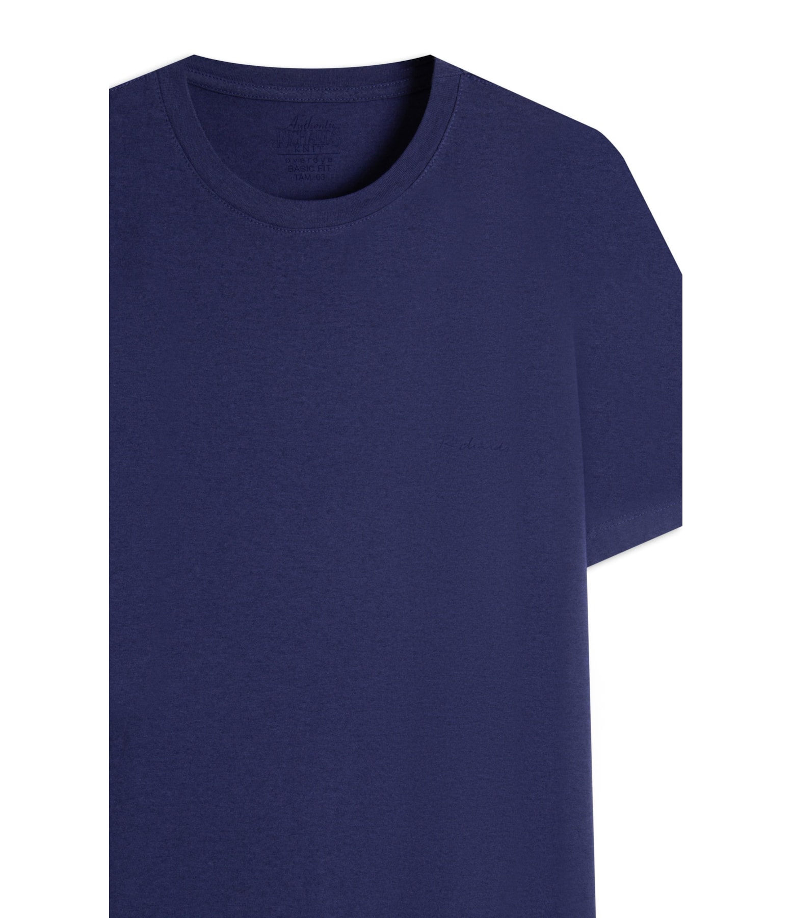 T-Shirt Mescla Sobretinto Mc Azul Jeans Mescla
