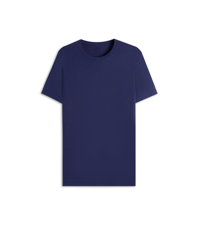 T-Shirt Mescla Sobretinto Mc Azul Jeans Mescla