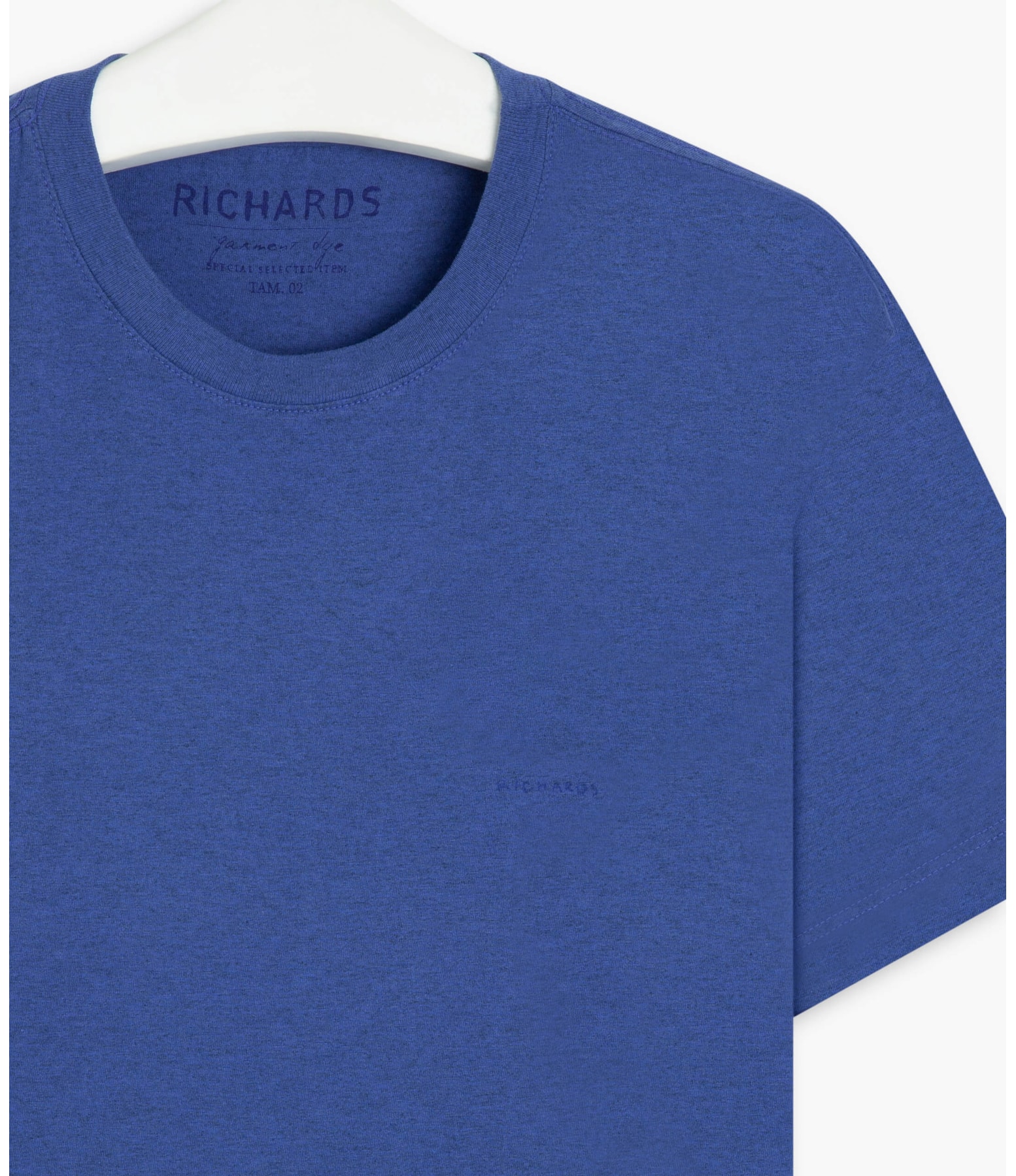 T-Shirt Mescla Sobretinto Mc Azul Mescla