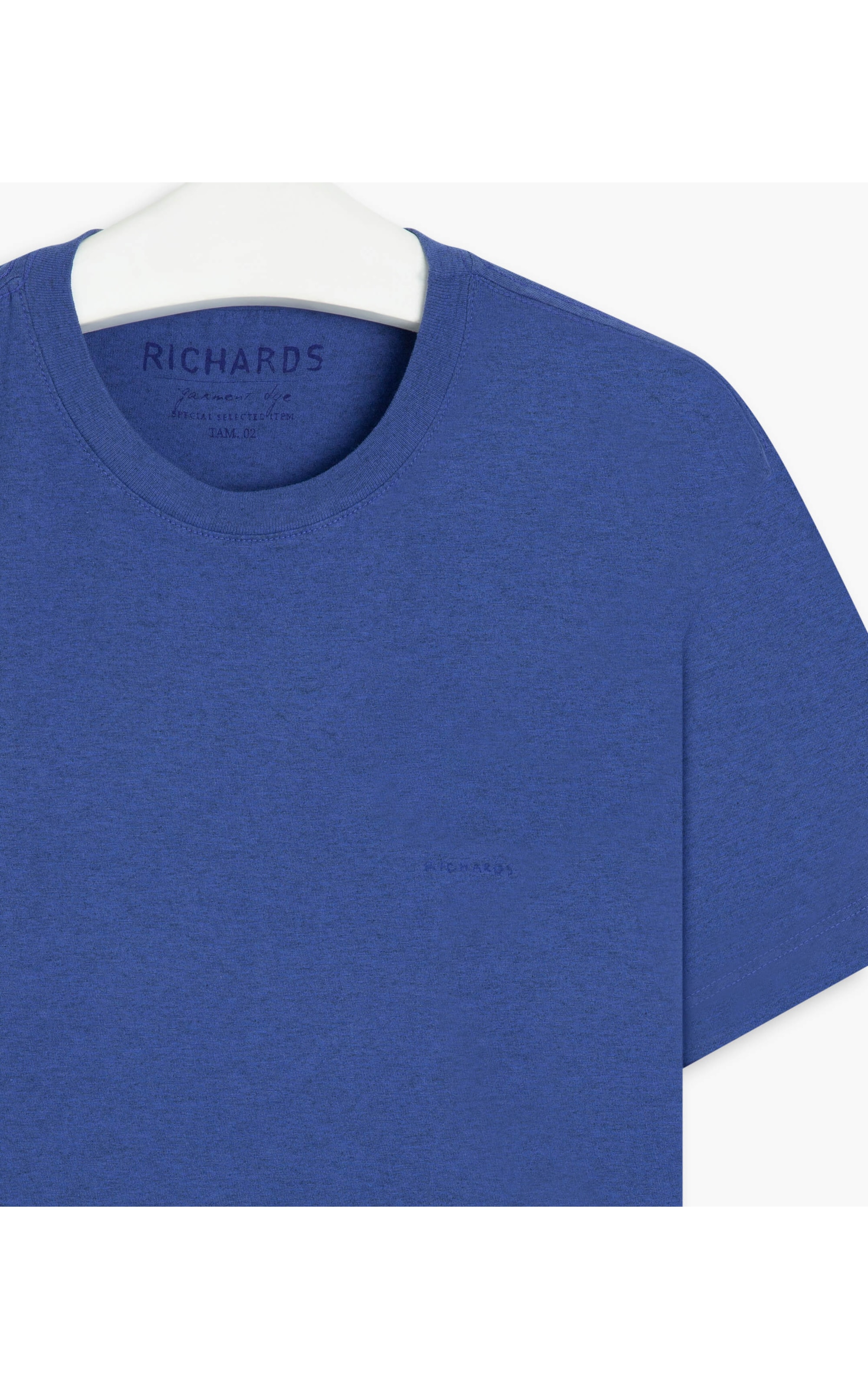 T-Shirt Mescla Sobretinto Mc Azul Mescla