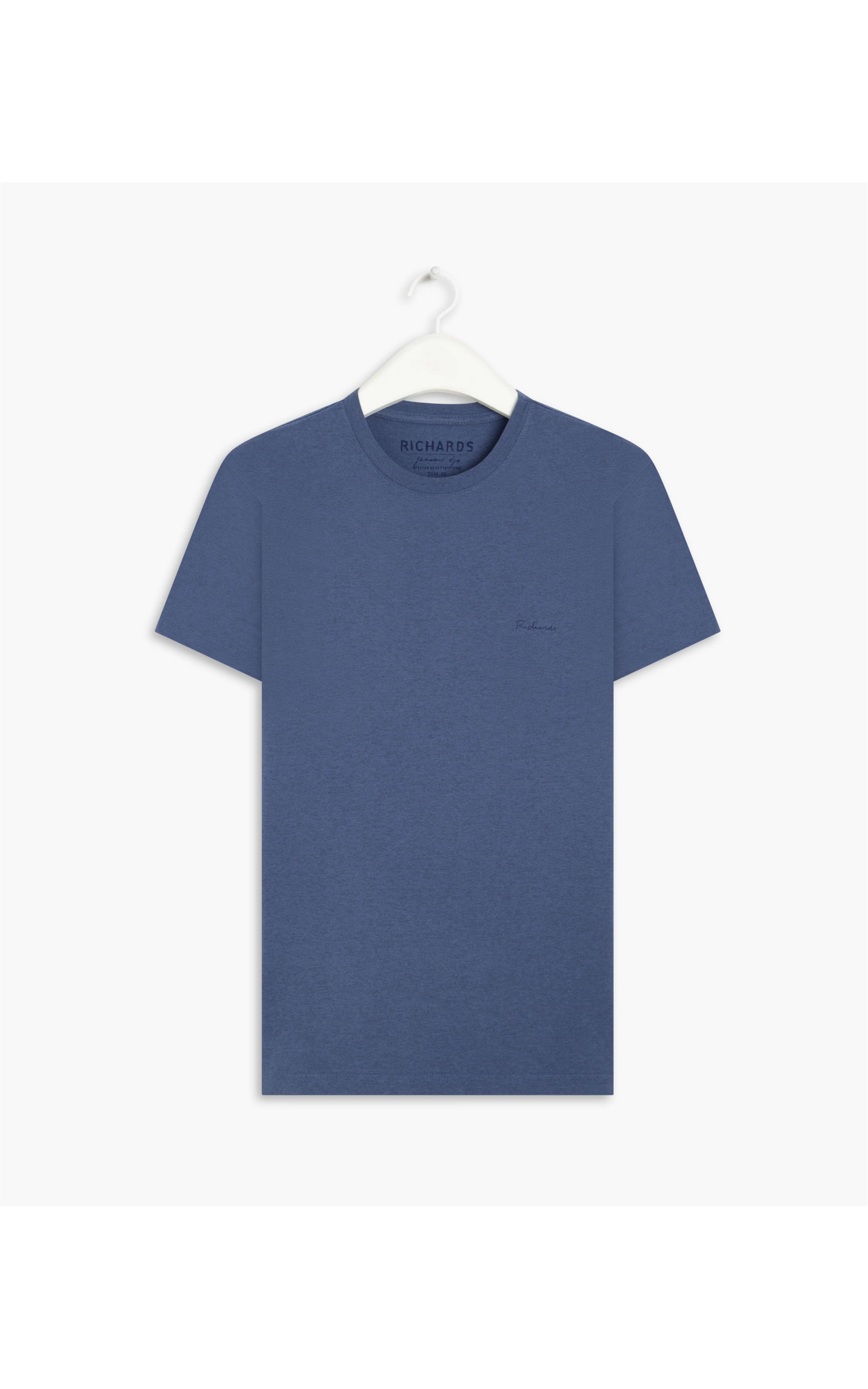 T-Shirt Mescla Sobretinto Mc Azul Mescla