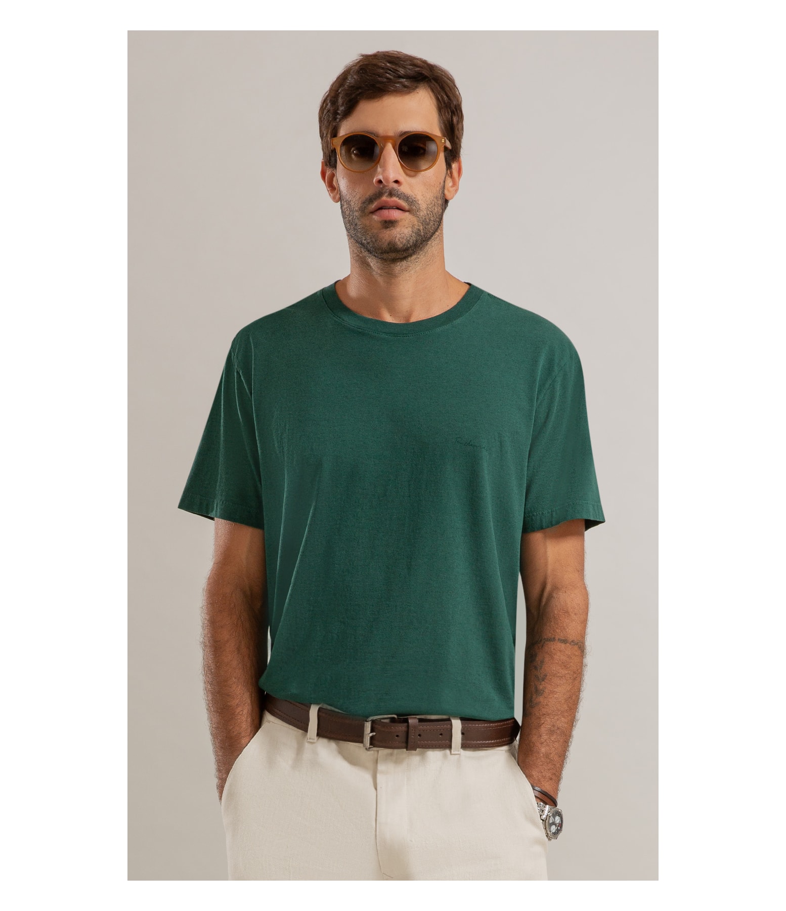 T-Shirt Mescla Sobretinto Mc Bottle Mescla