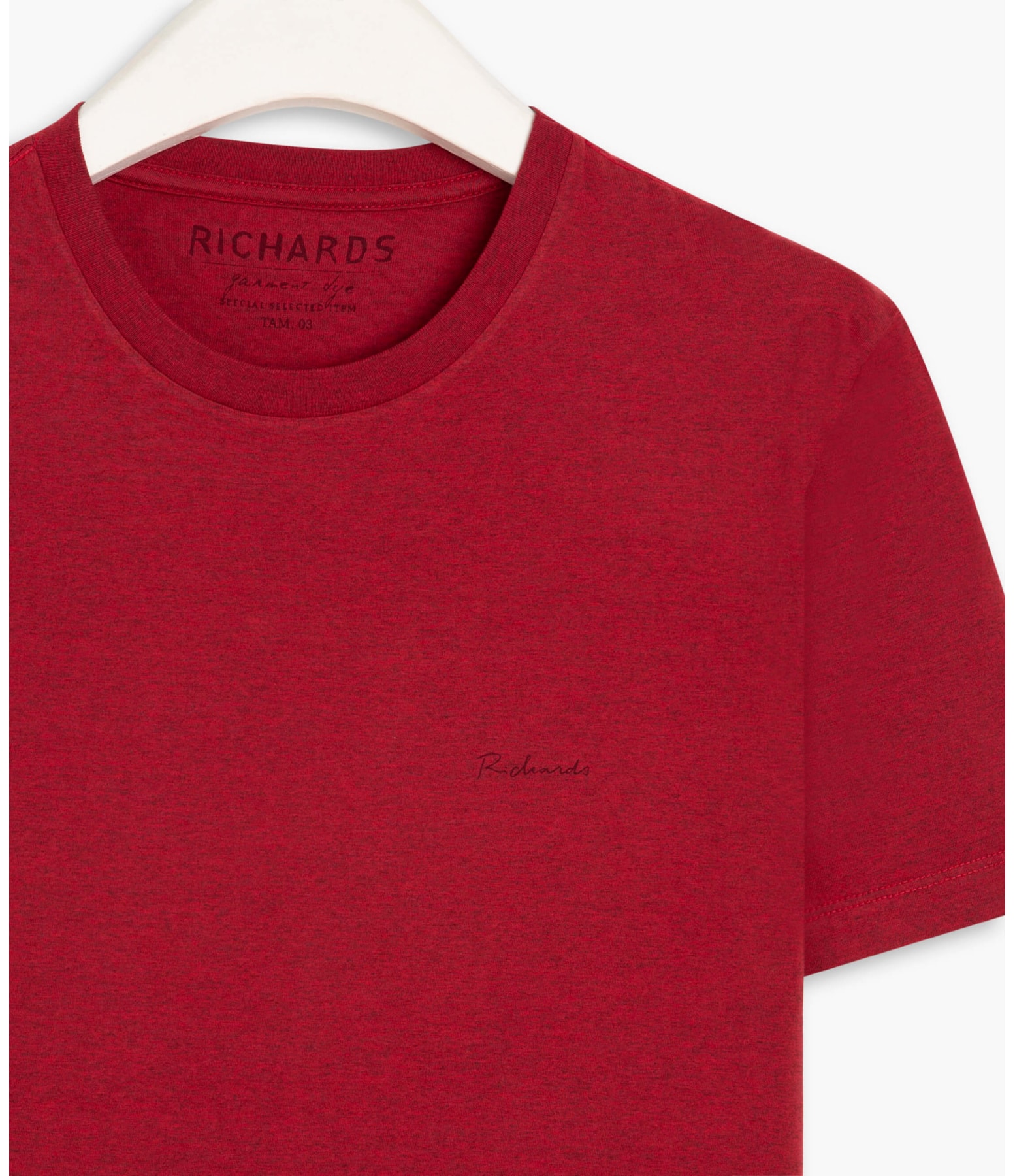 T-Shirt Mescla Sobretinto Mc Vermelho Mescla