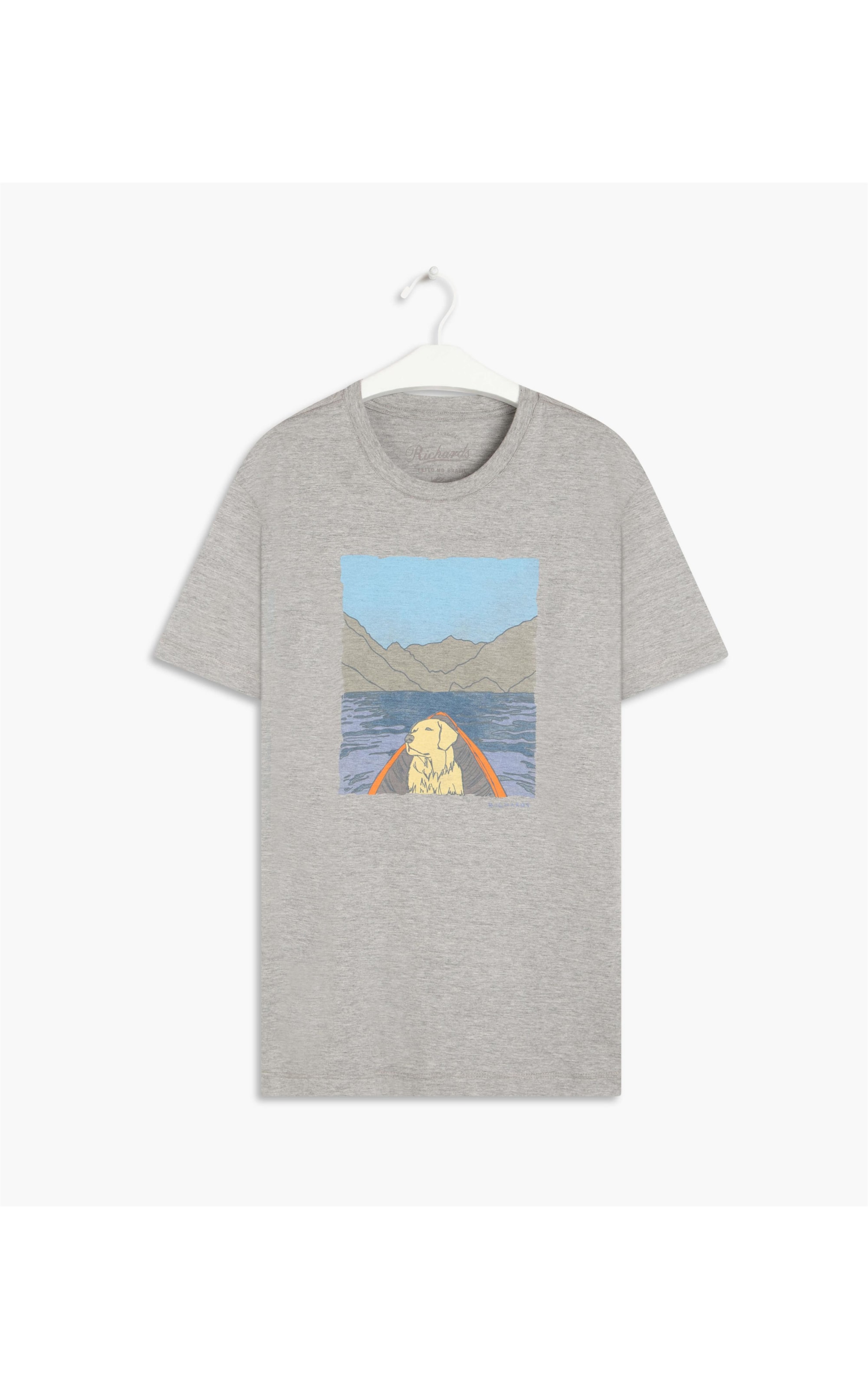 T-Shirt Mm Aquarela Dog Mc Cinza Mescla