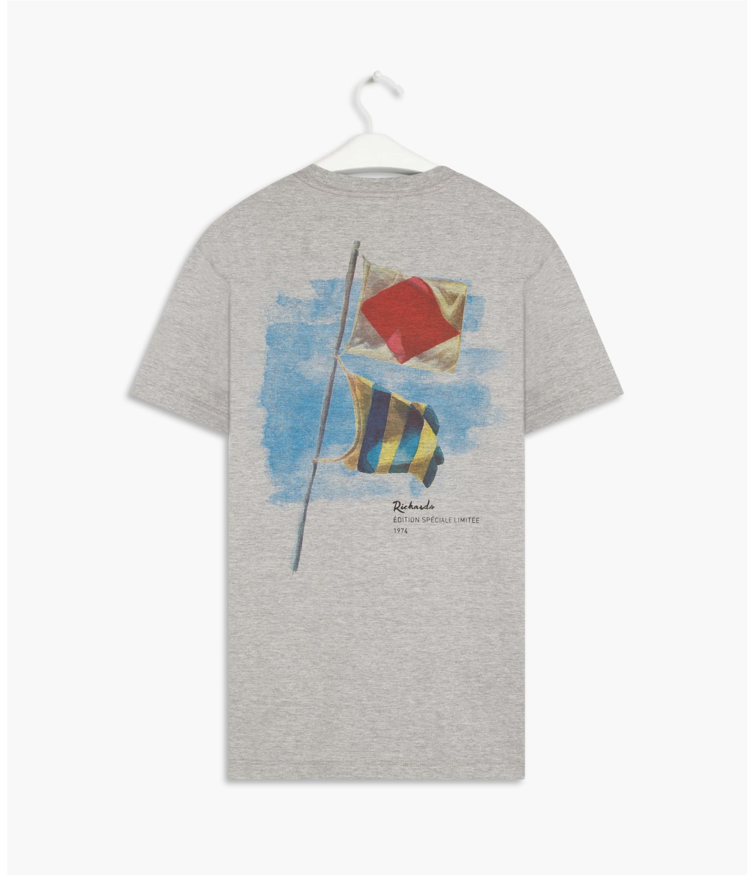 T-Shirt Mm Aquarela Flags Mc Cinza Mescla