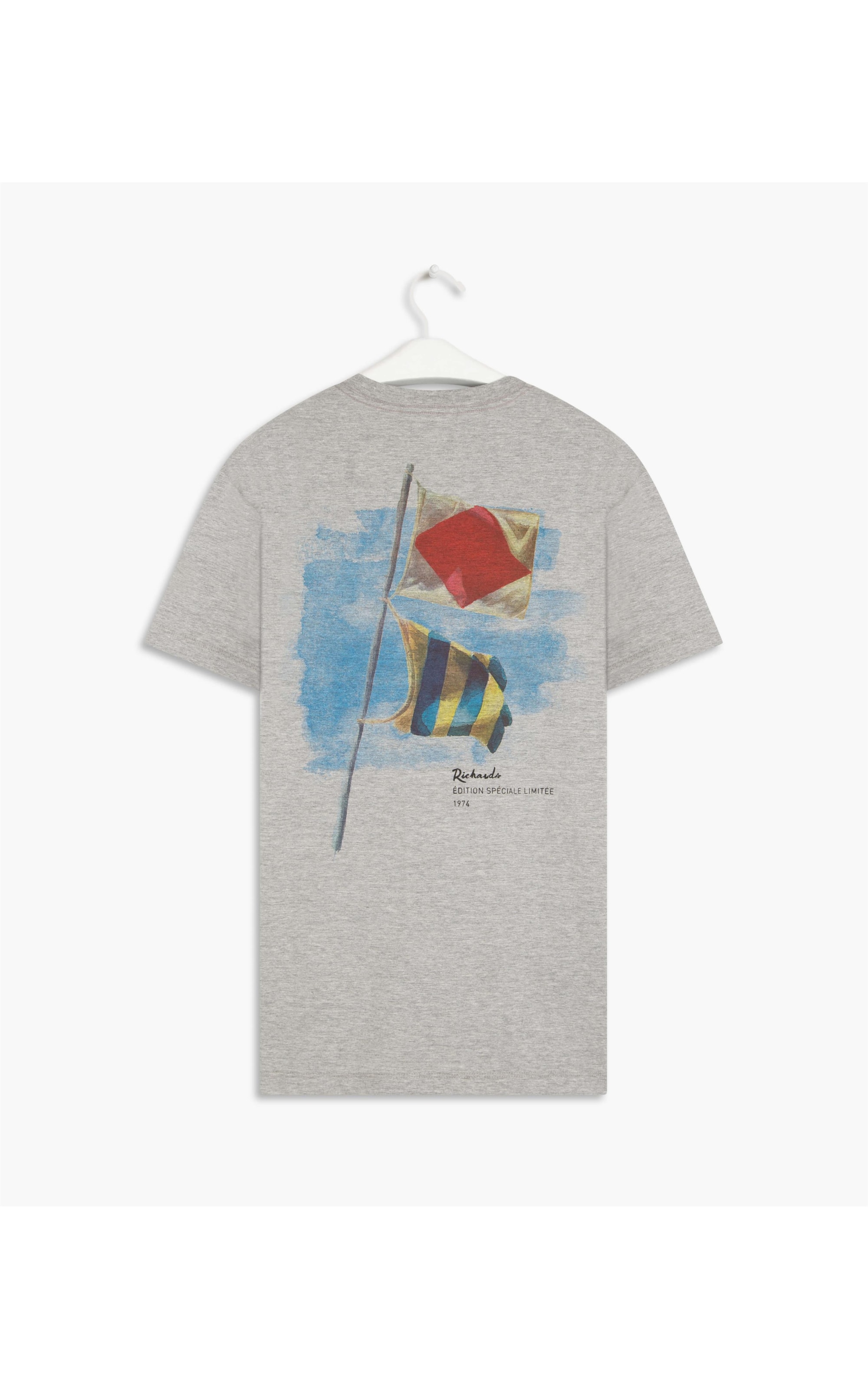 T-Shirt Mm Aquarela Flags Mc Cinza Mescla