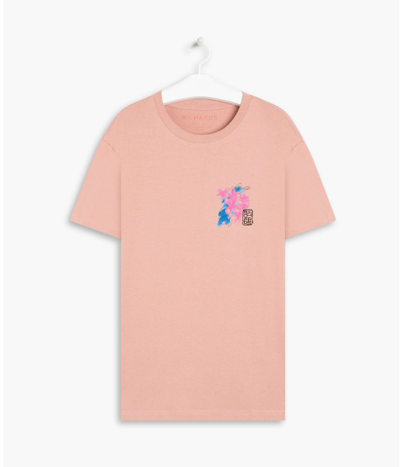 T-Shirt Mm Aquarela Fleurs m Blush