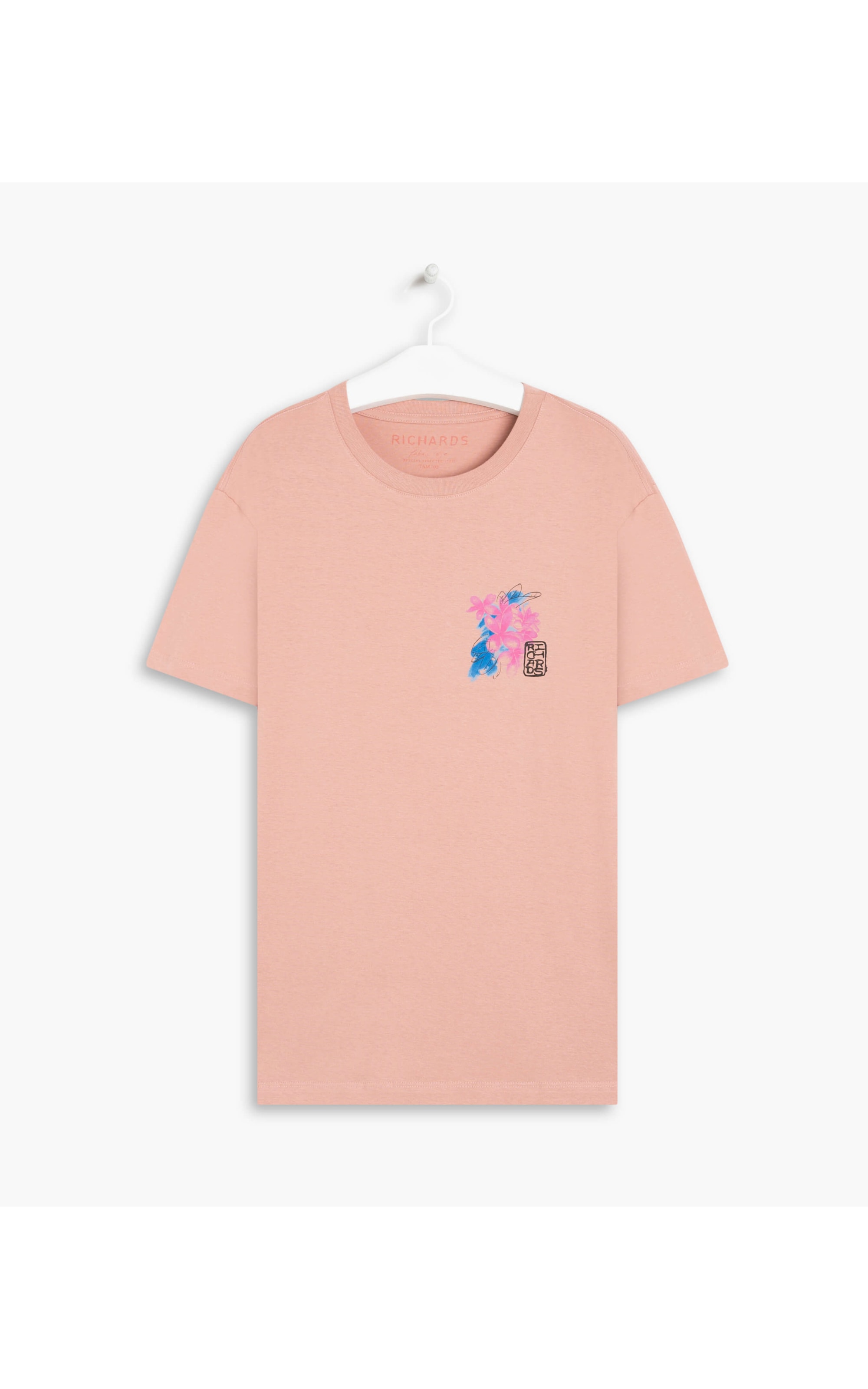 T-Shirt Mm Aquarela Fleurs m Blush