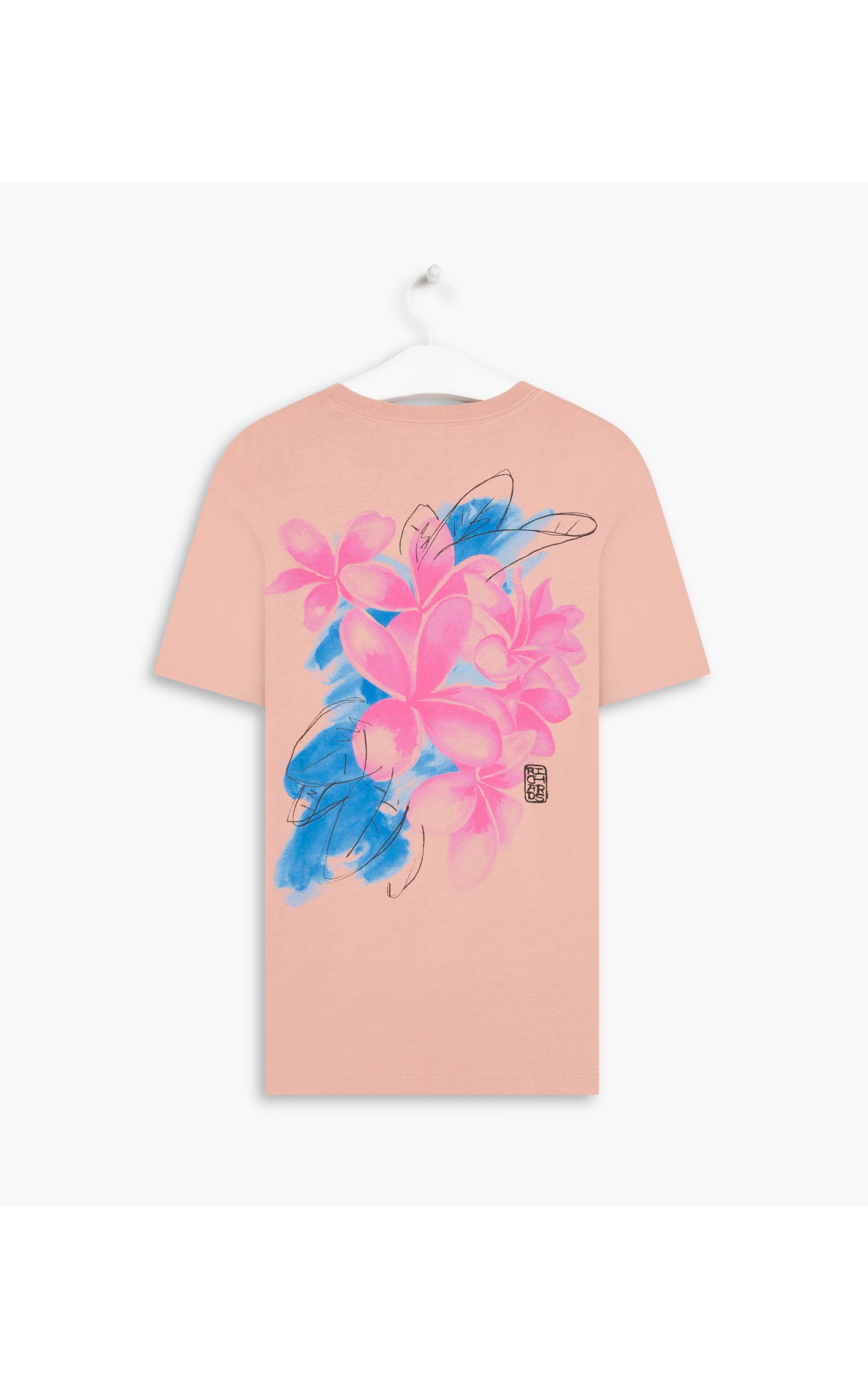 T-Shirt Mm Aquarela Fleurs m Blush