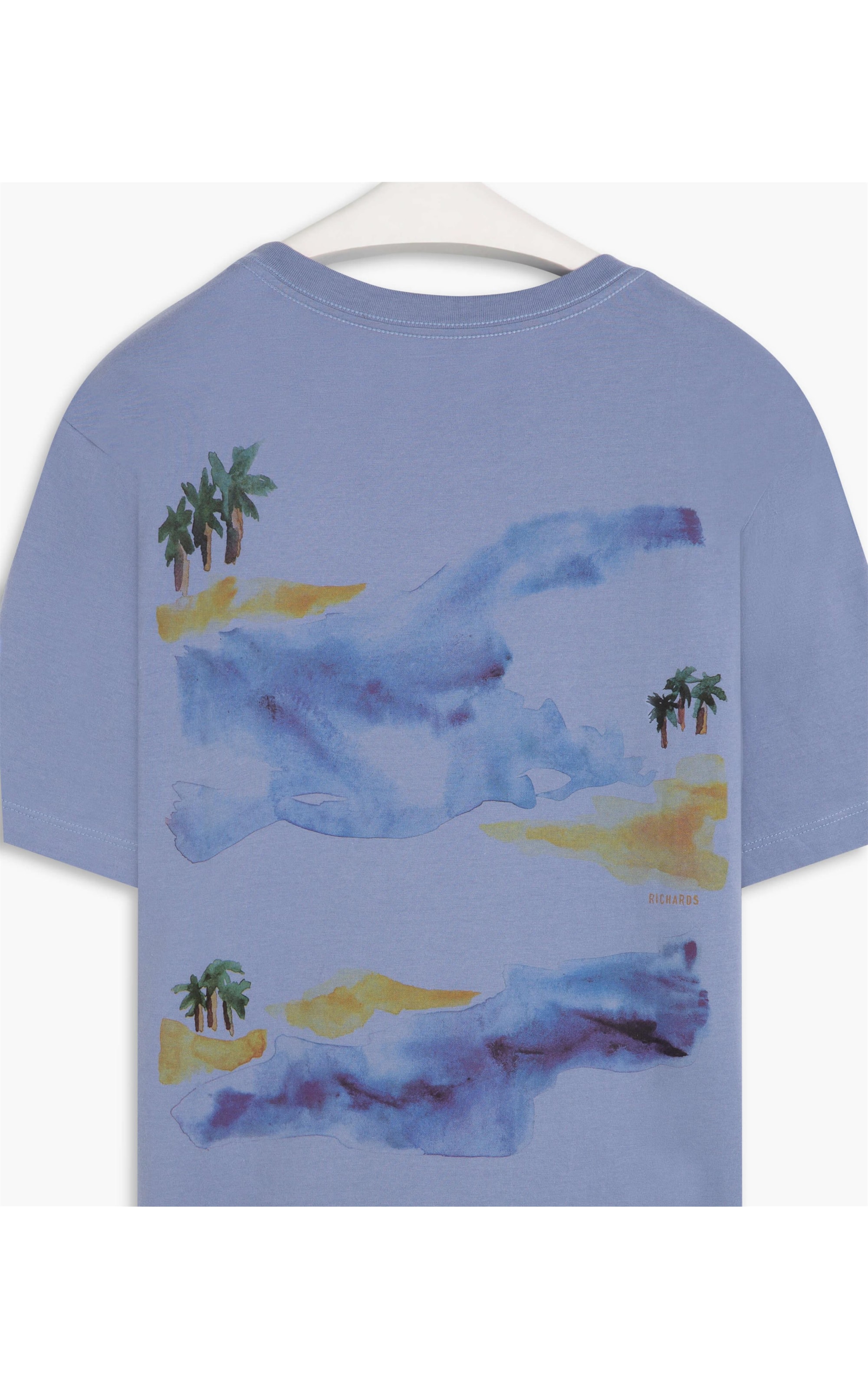 T-Shirt Mm Aquarela Landscape Mc Azul Pervante