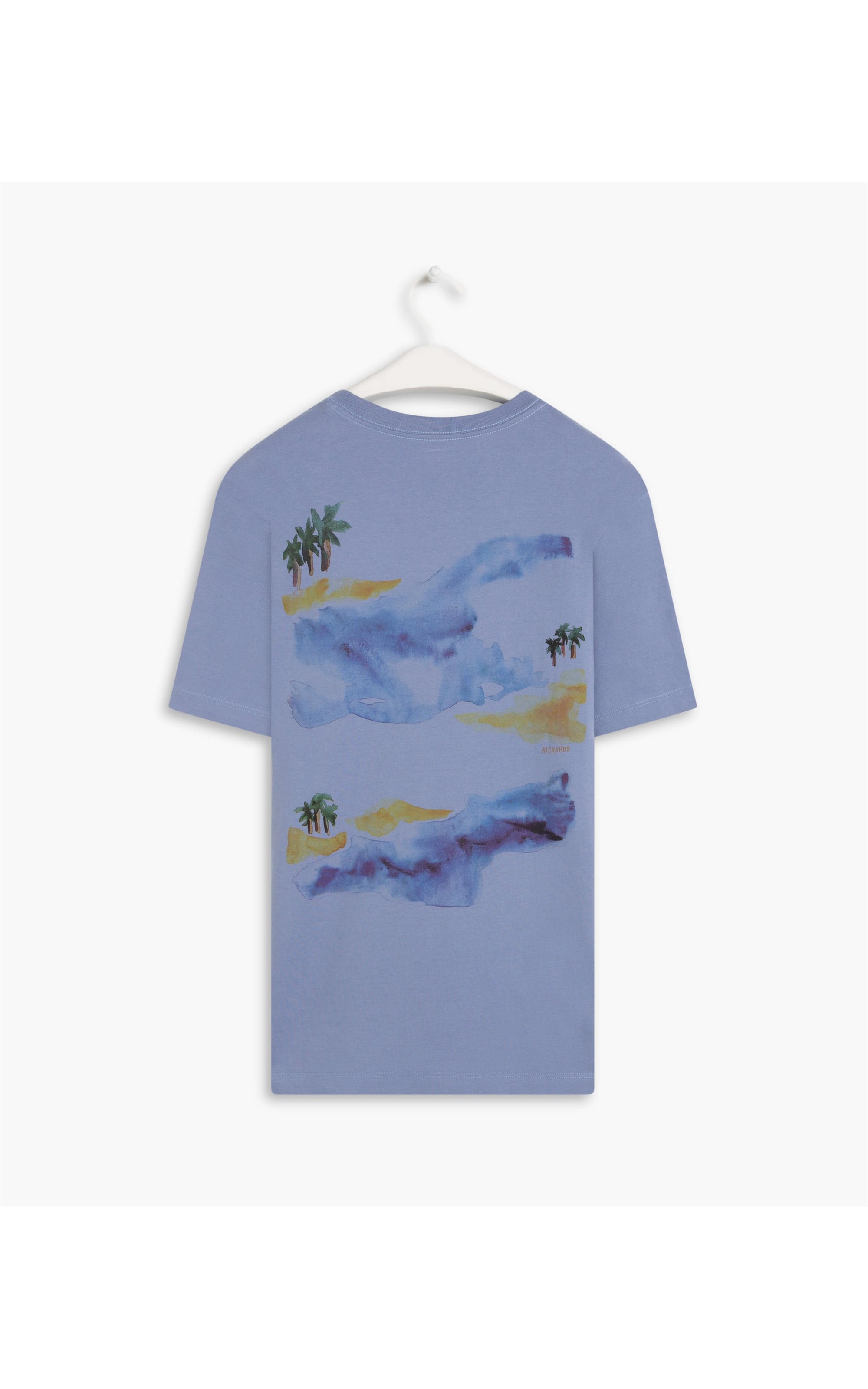 T-Shirt Mm Aquarela Landscape Mc Azul Pervante