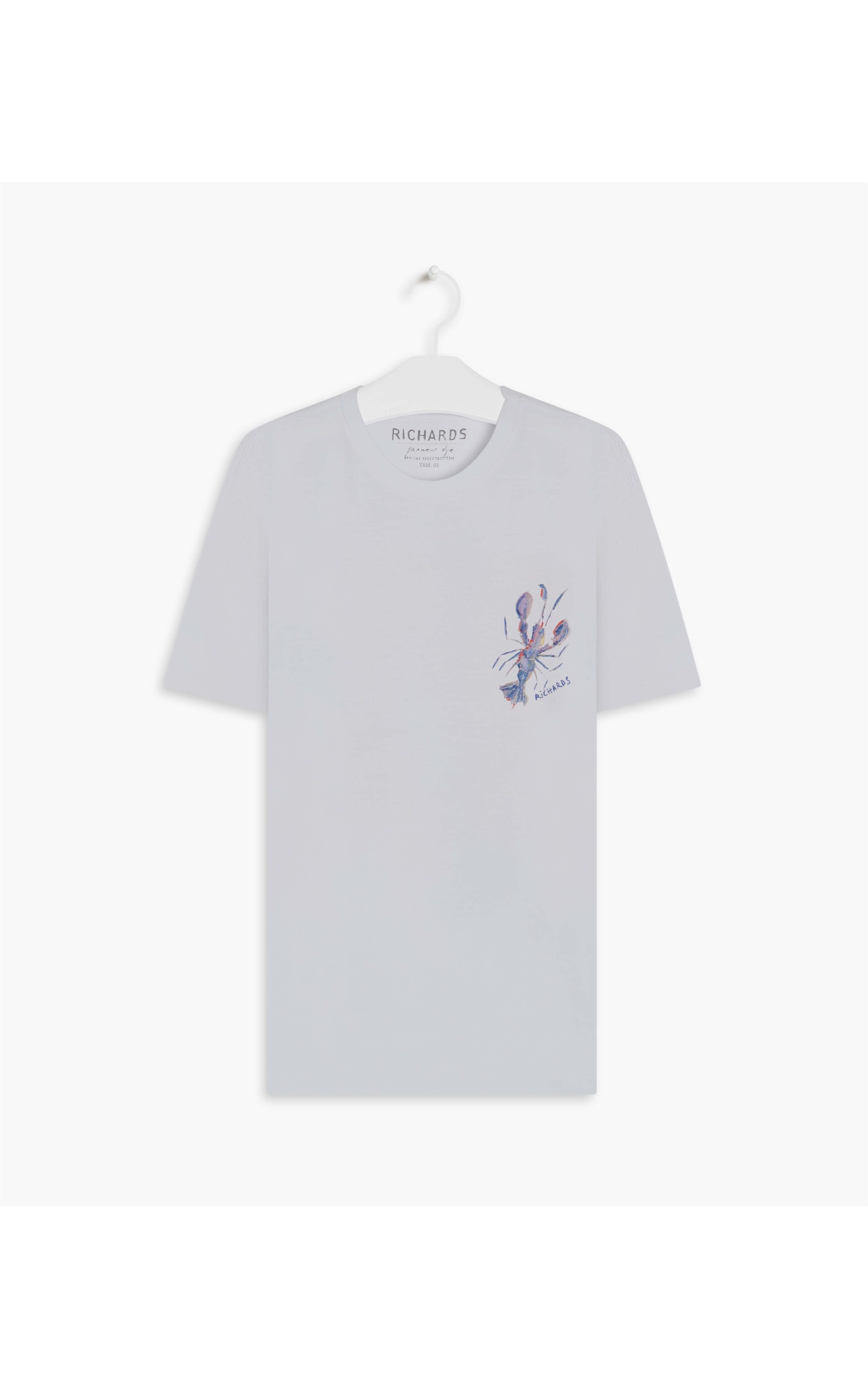 T-Shirt Mm Aquarela Lobster Branco