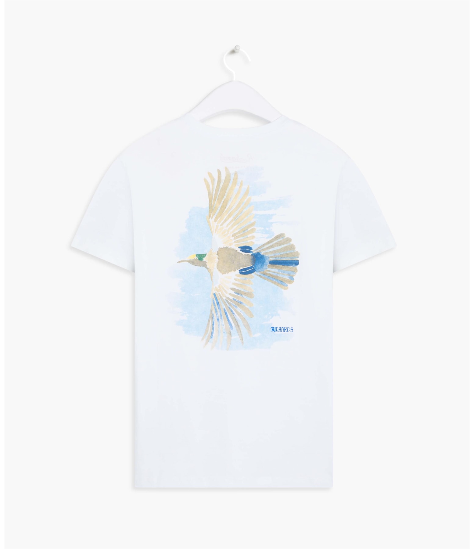T-Shirt Mm Aquarela Pássaro Mc Branco