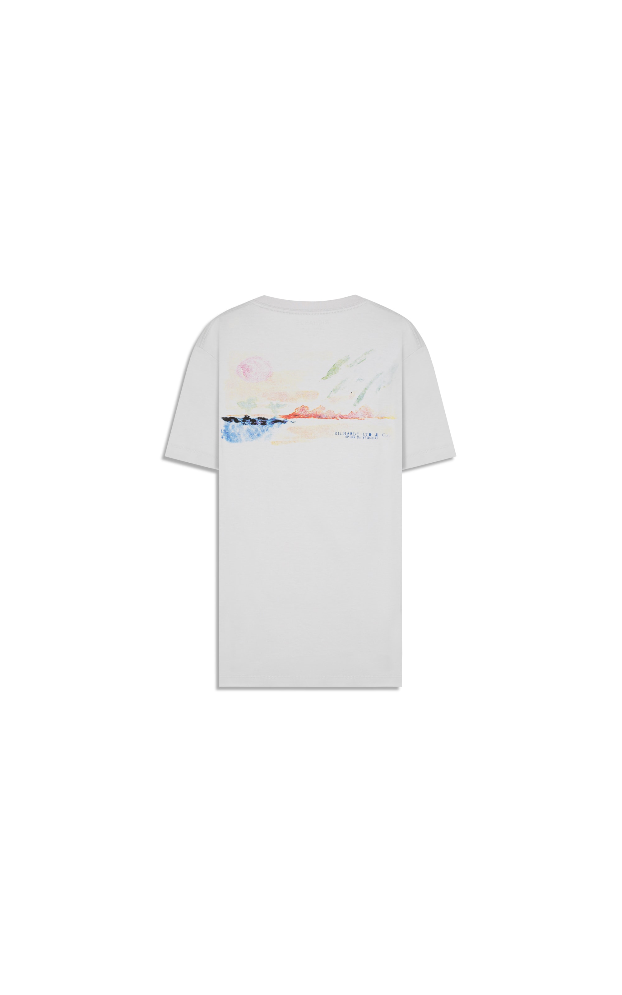 T-Shirt Mm Aquarela Praia Perola
