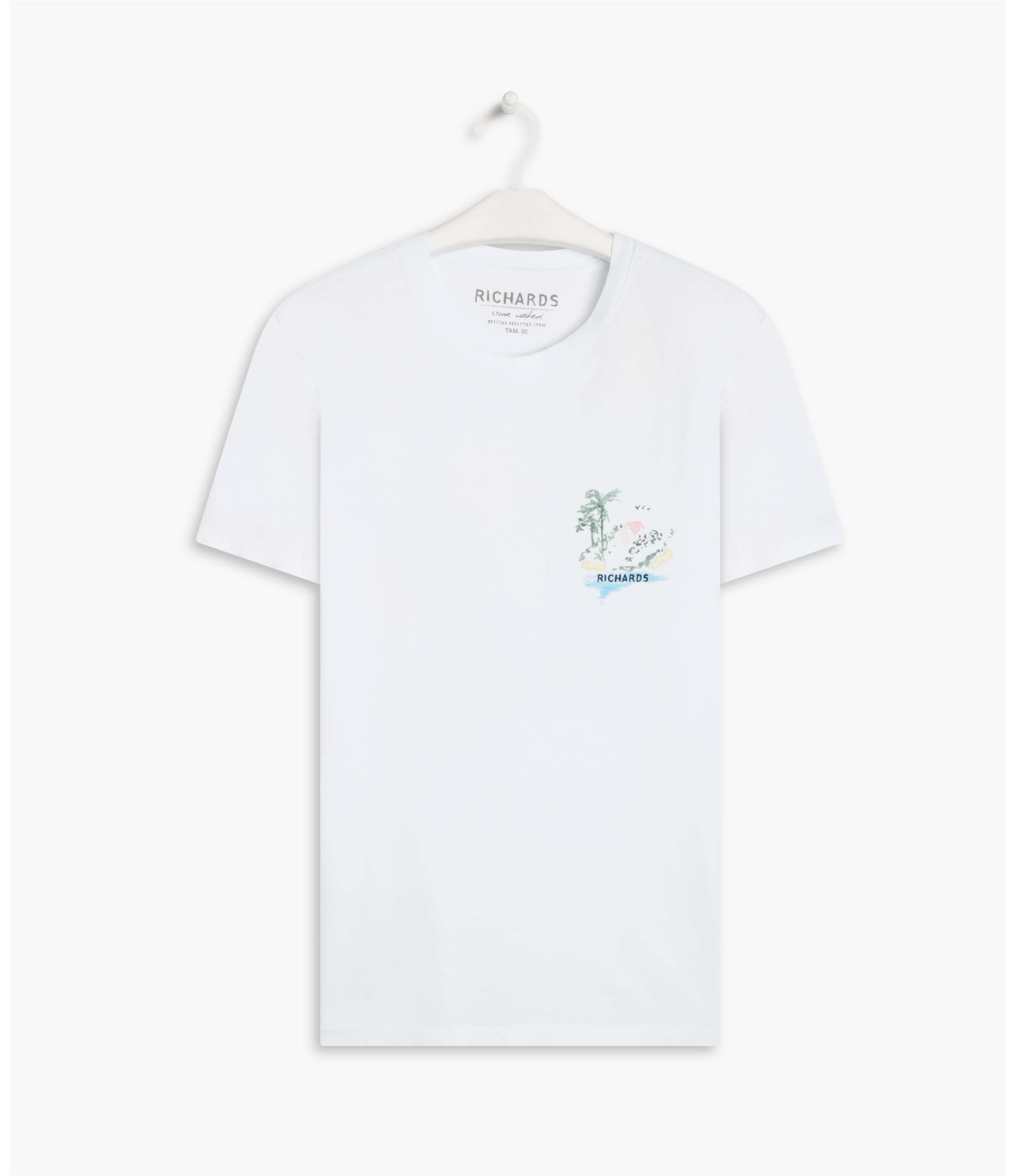 T-Shirt Mm Aquarela River Branco