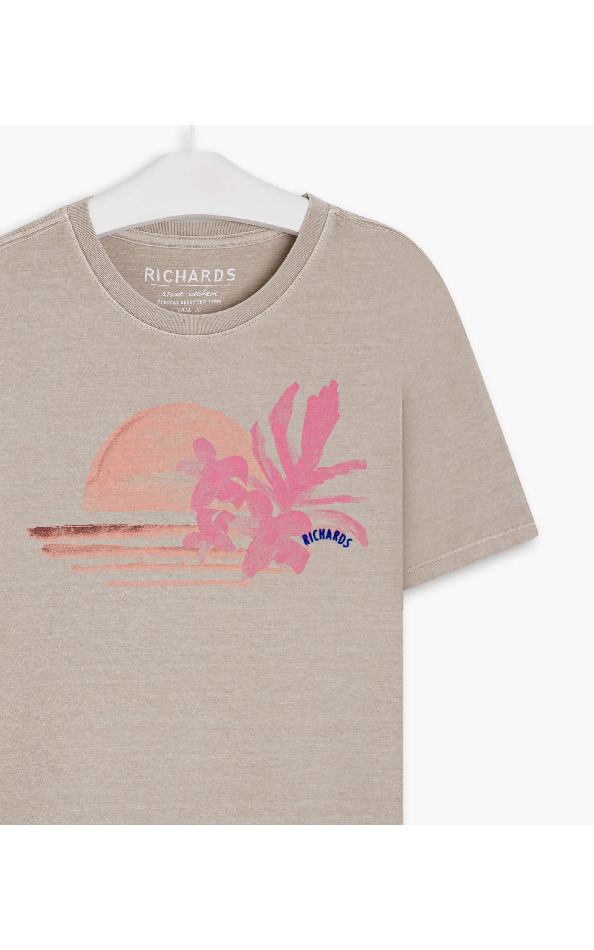 T-Shirt Mm Aqurela Sunset Caqui