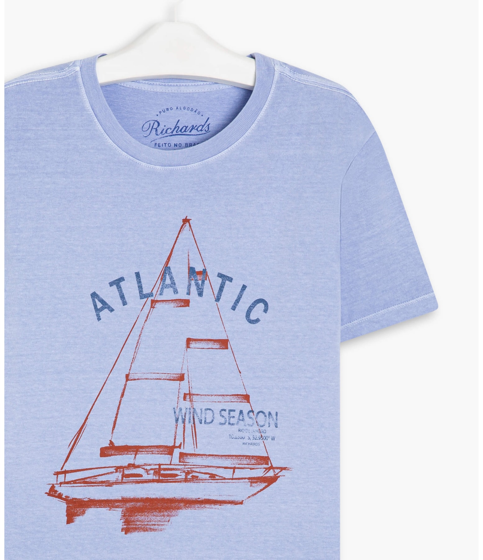 T-Shirt Mm Atlantic Stone Azul Claro