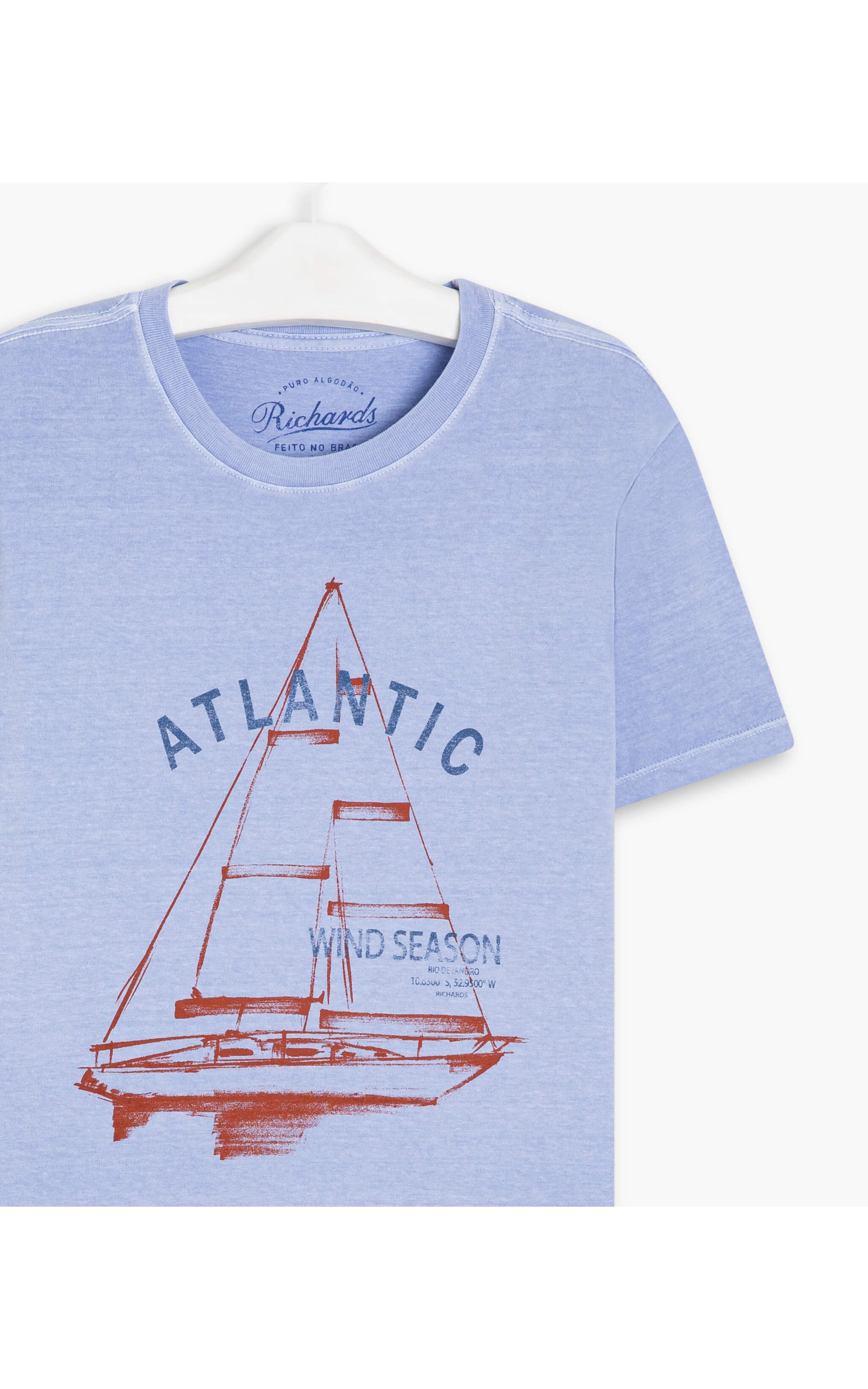 T-Shirt Mm Atlantic Stone Azul Claro