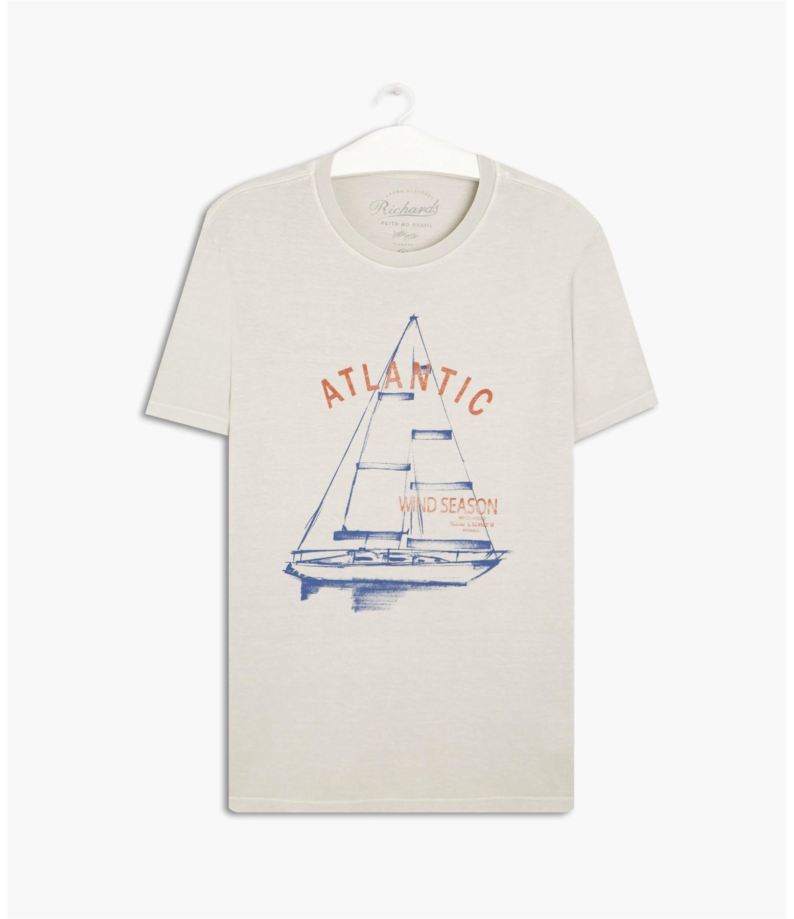 T-Shirt Mm Atlantic Stone Cinza Claro