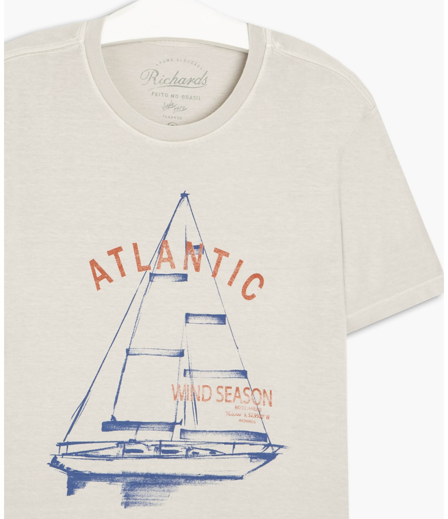 T-Shirt Mm Atlantic Stone Cinza Claro