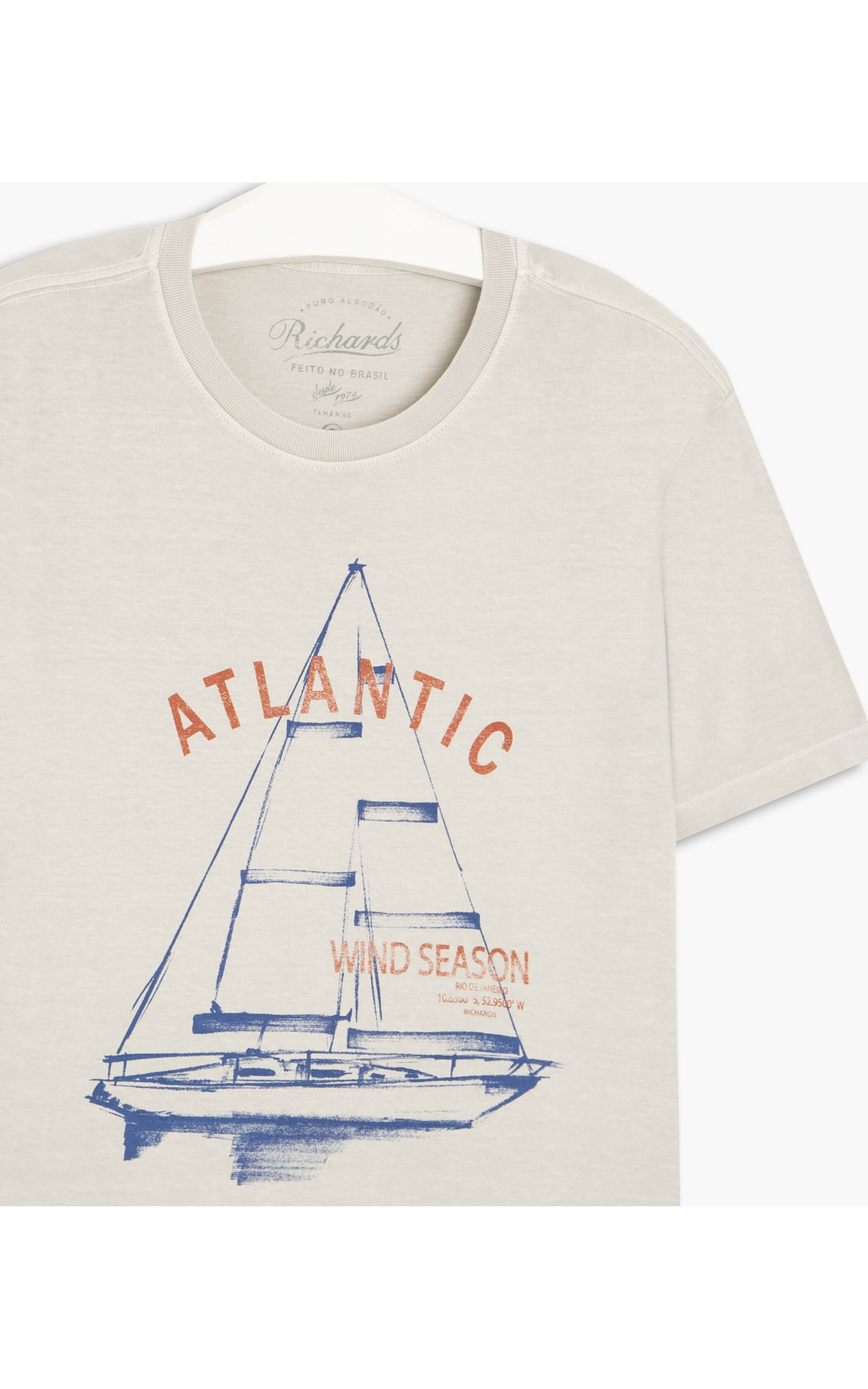 T-Shirt Mm Atlantic Stone Cinza Claro
