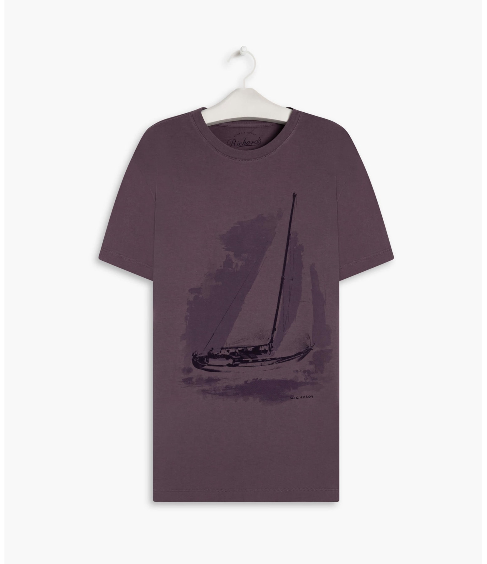 T-Shirt Mm Barco a Vela Roxo
