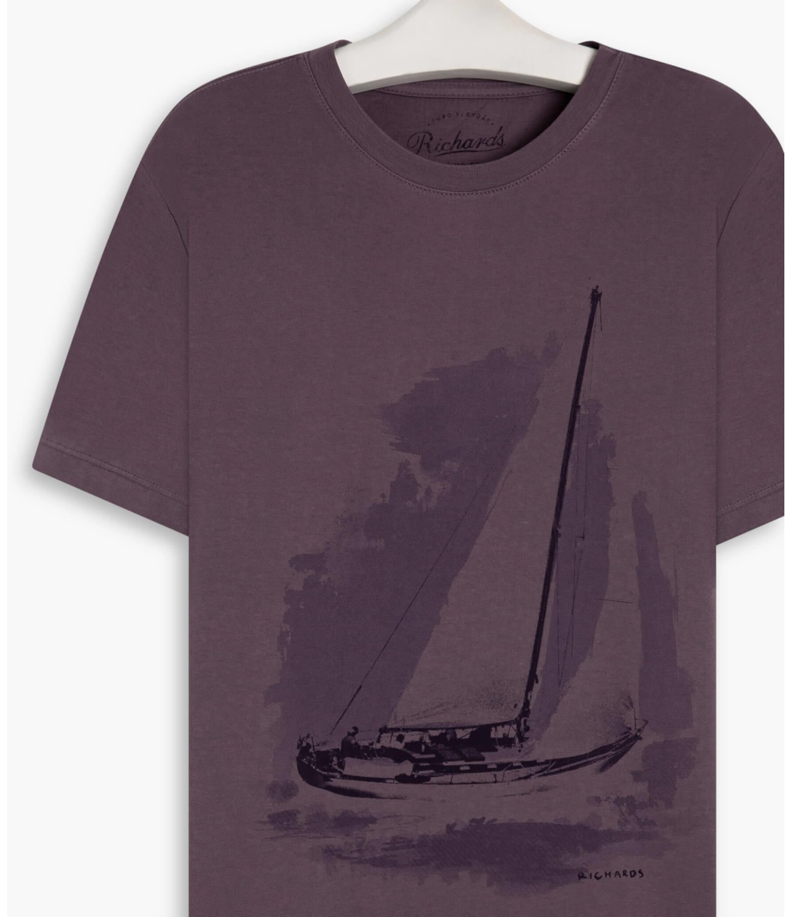 T-Shirt Mm Barco a Vela Roxo