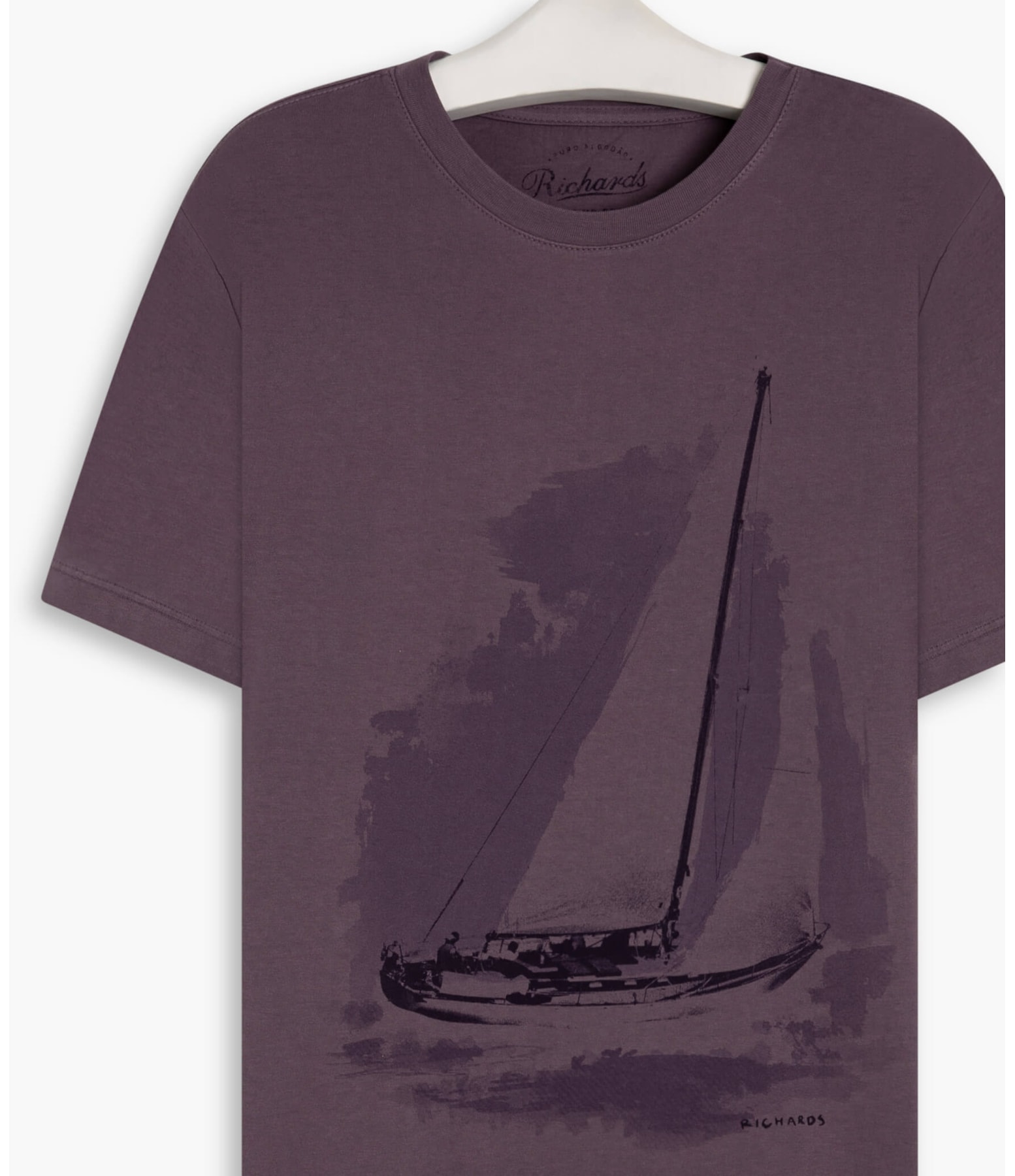 T-Shirt Mm Barco a Vela Roxo