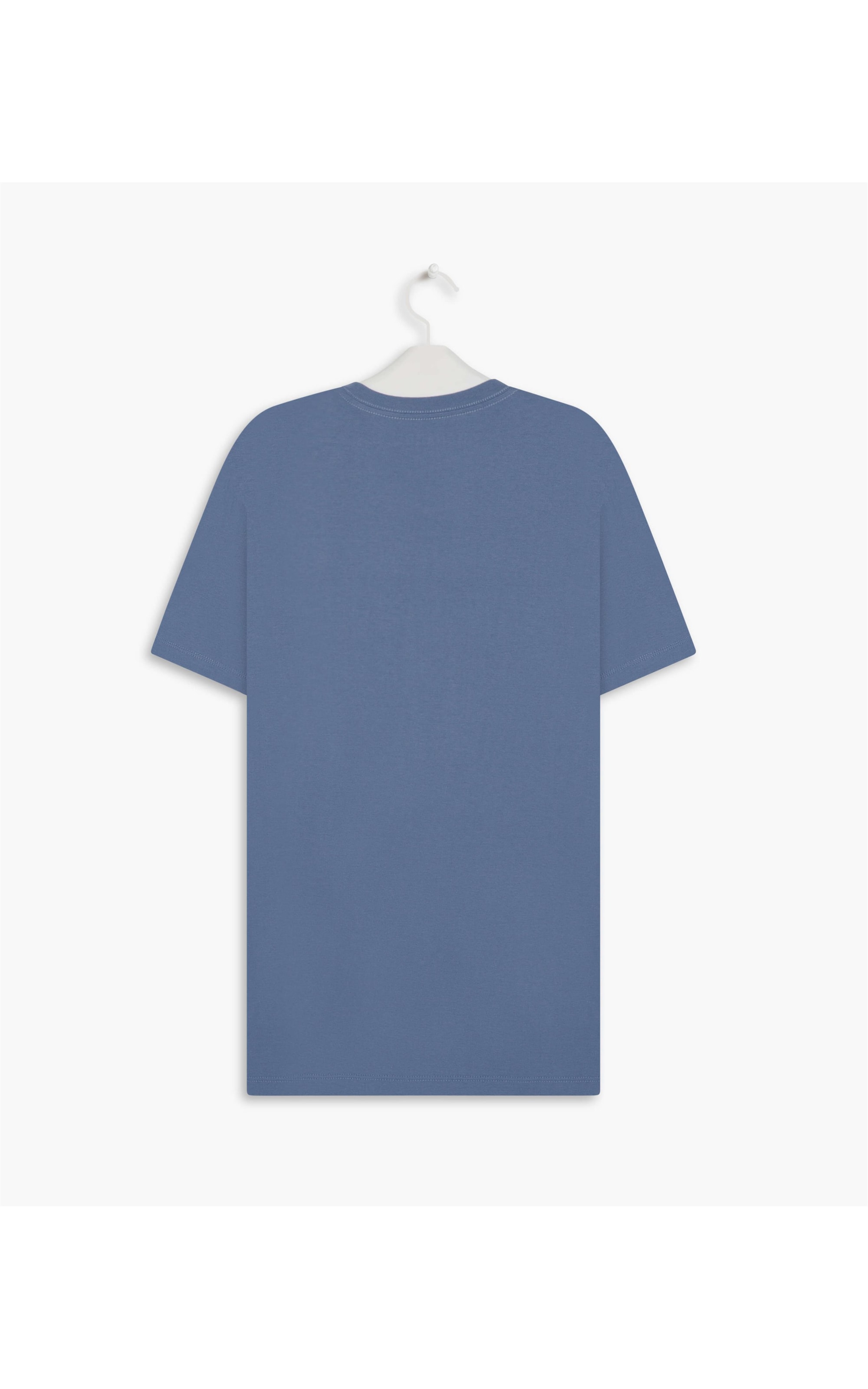 T-Shirt Mm Basic Fabric Dye Azul Medio