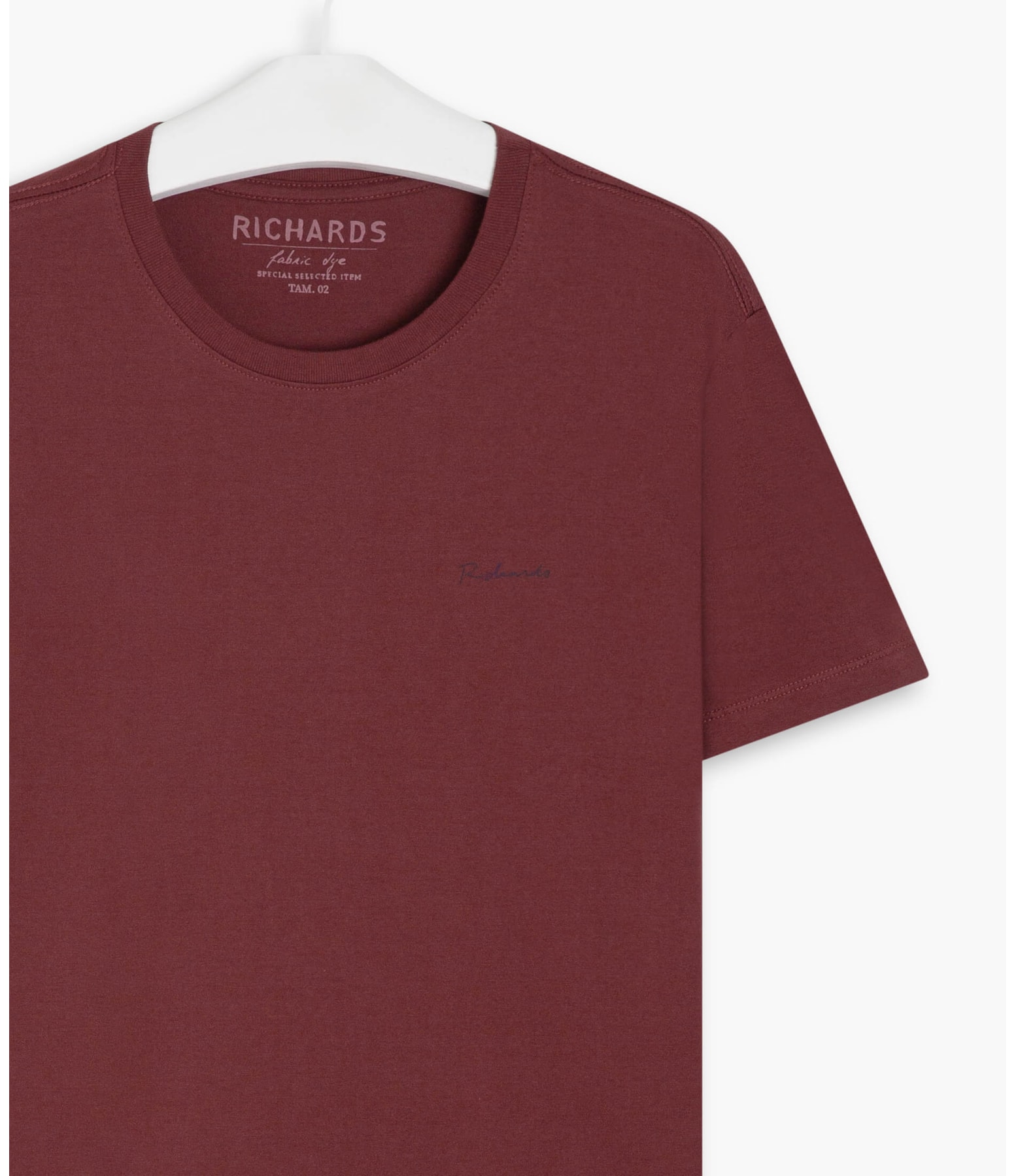 T-Shirt Mm Basic Fabric Dye Bordeaux