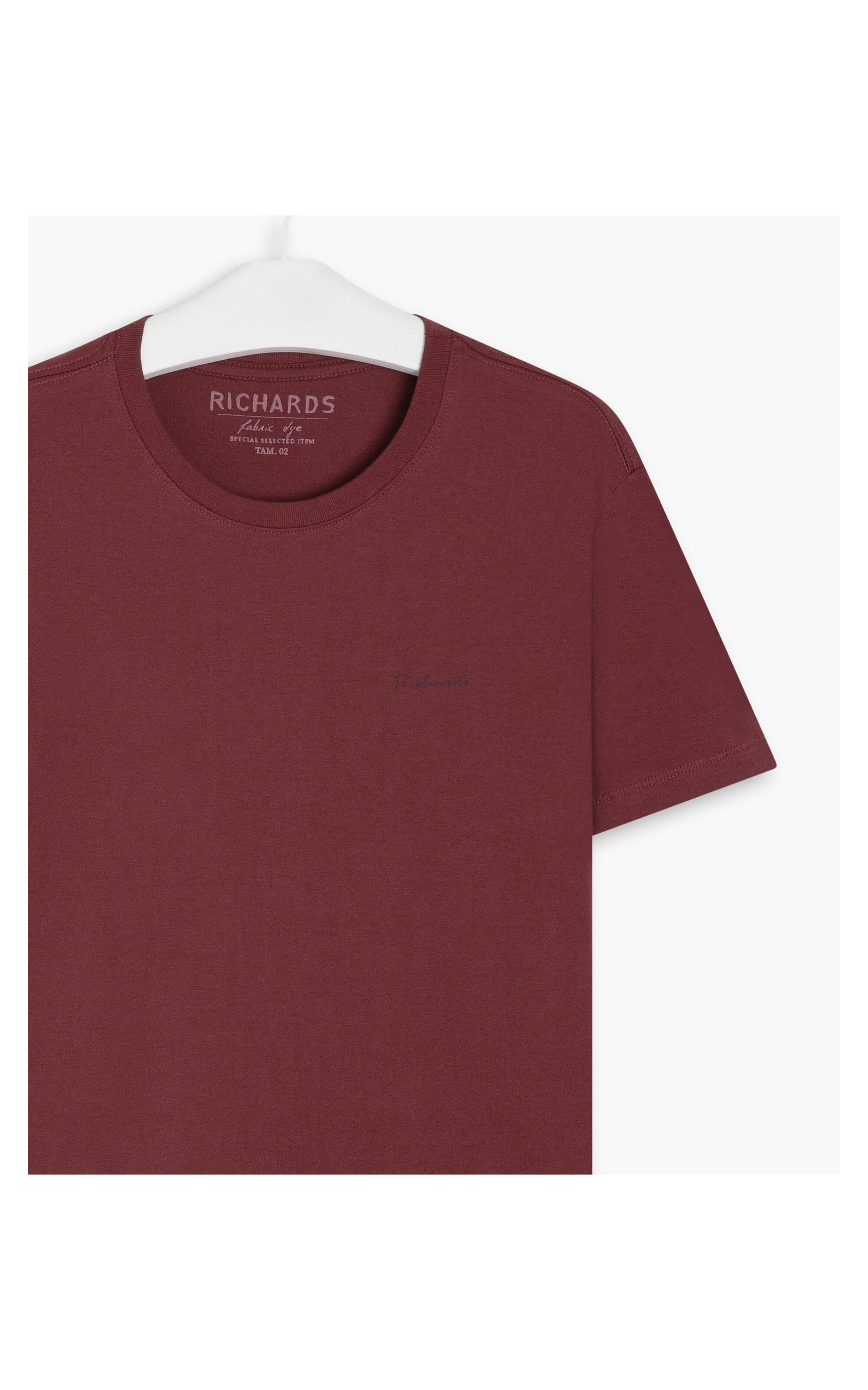 T-Shirt Mm Basic Fabric Dye Bordeaux