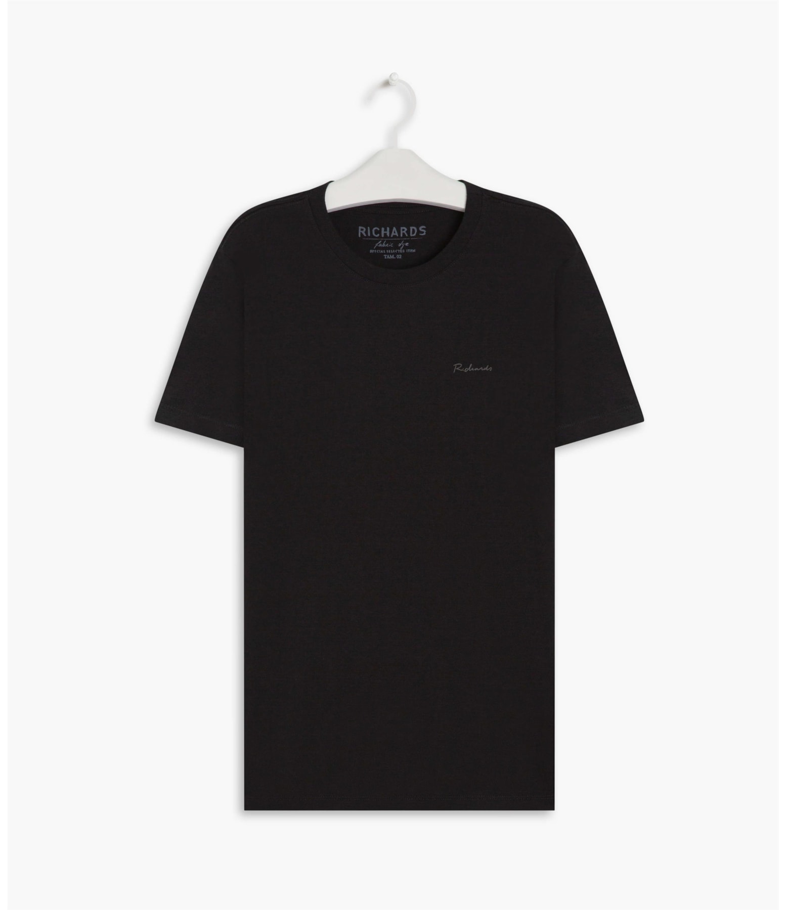 T-Shirt Mm Basic Fabric Dye Preto