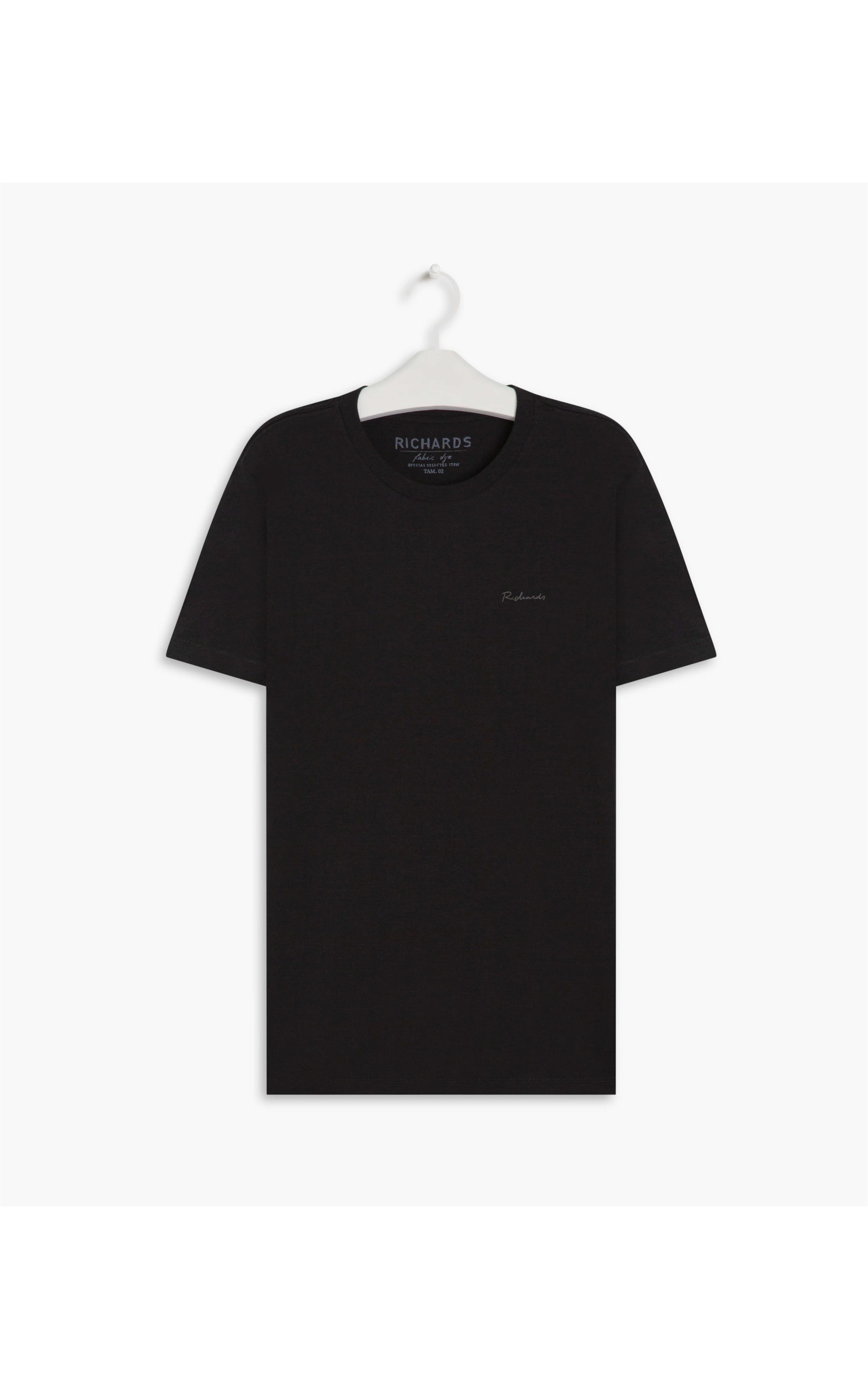 T-Shirt Mm Basic Fabric Dye Preto