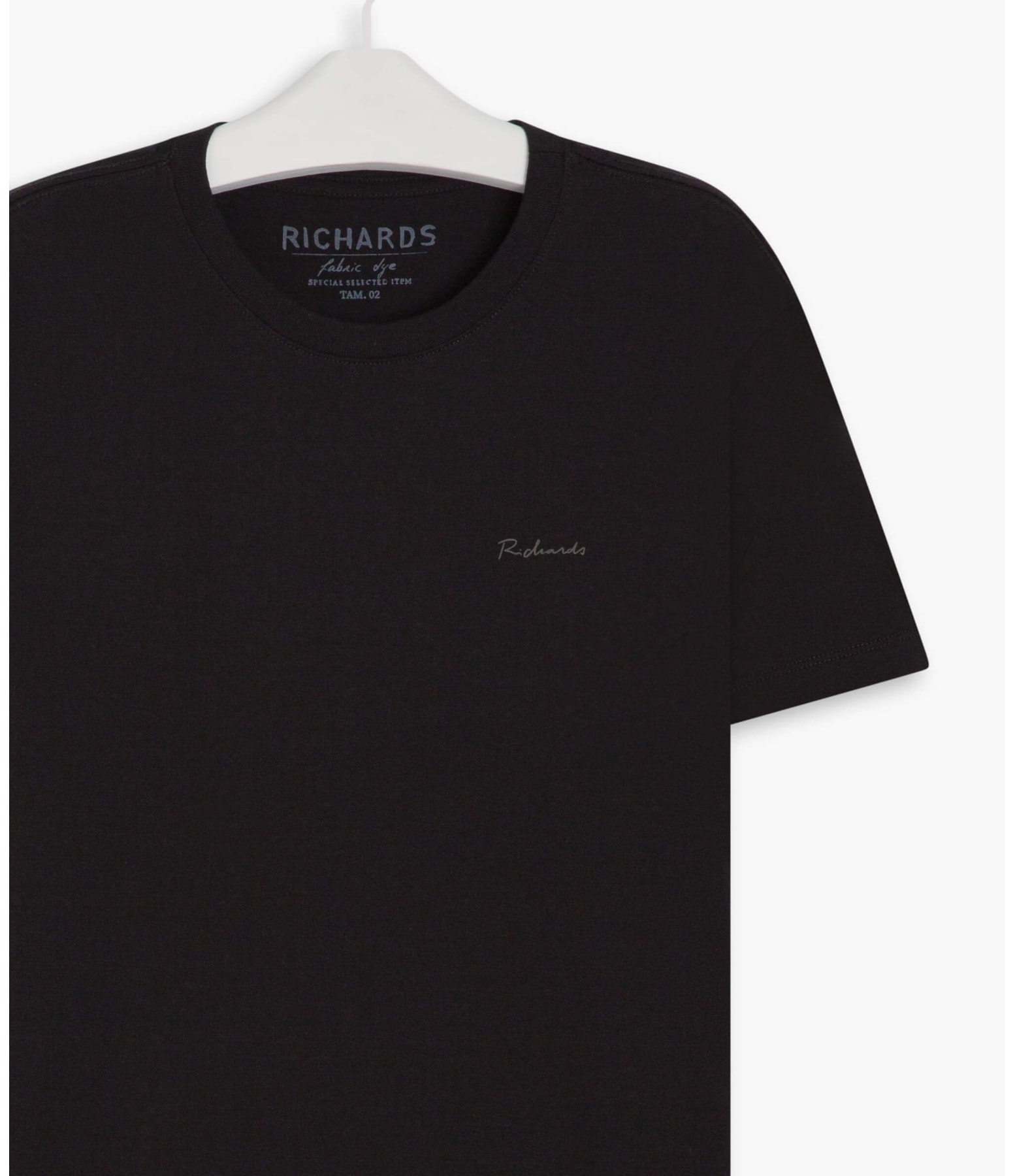 T-Shirt Mm Basic Fabric Dye Preto