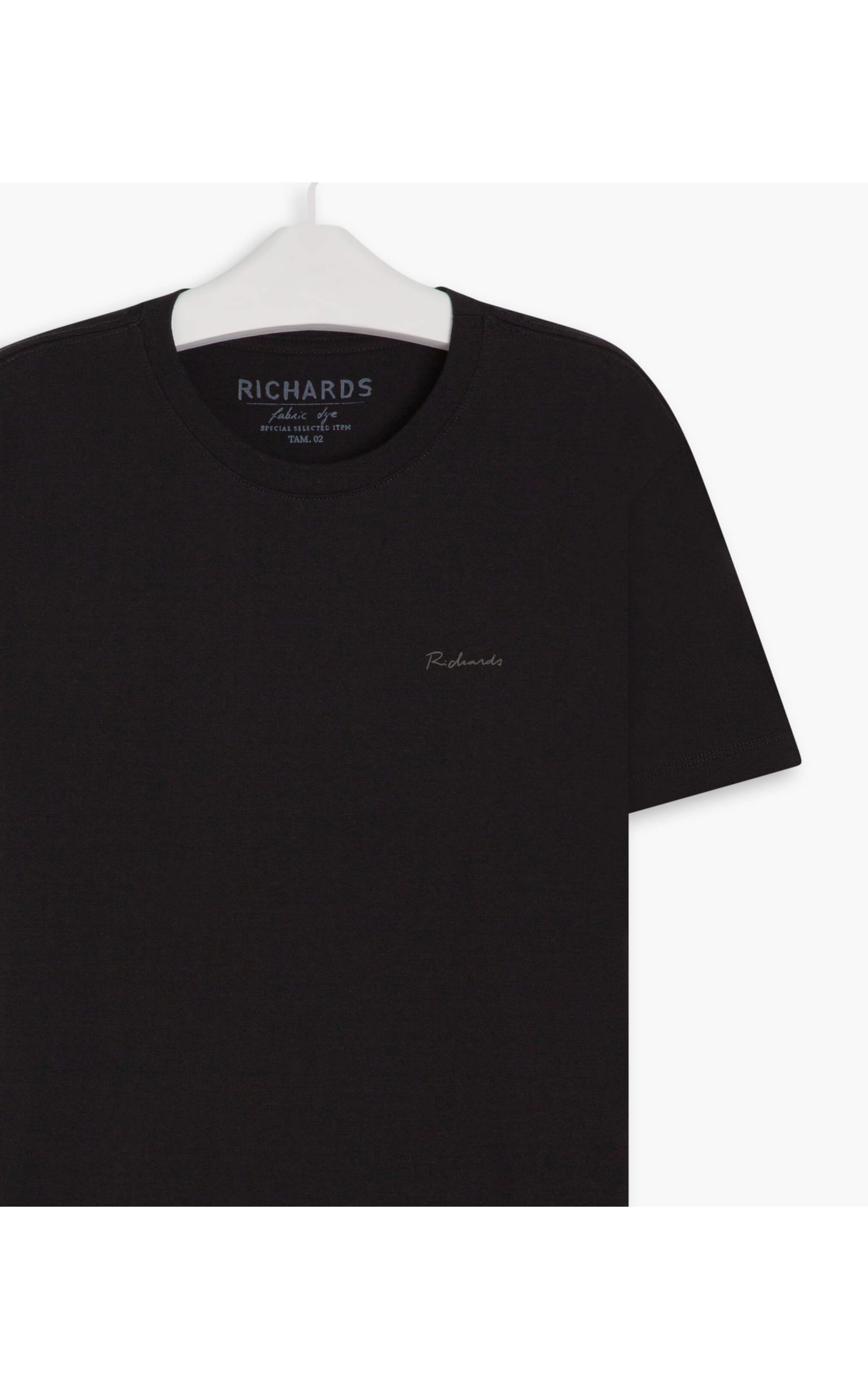 T-Shirt Mm Basic Fabric Dye Preto