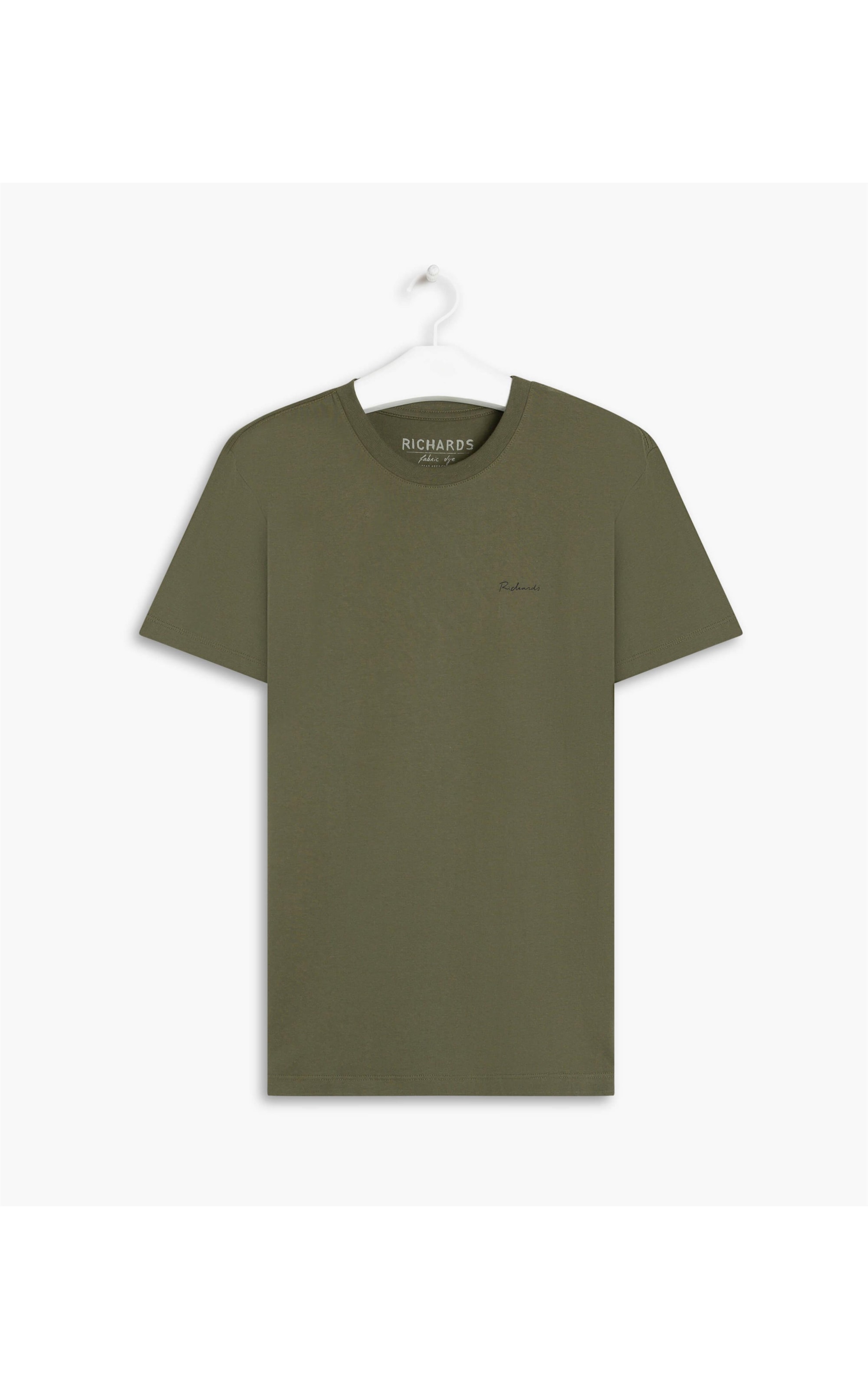T-Shirt Mm Basic Fabric Dye Verde Army