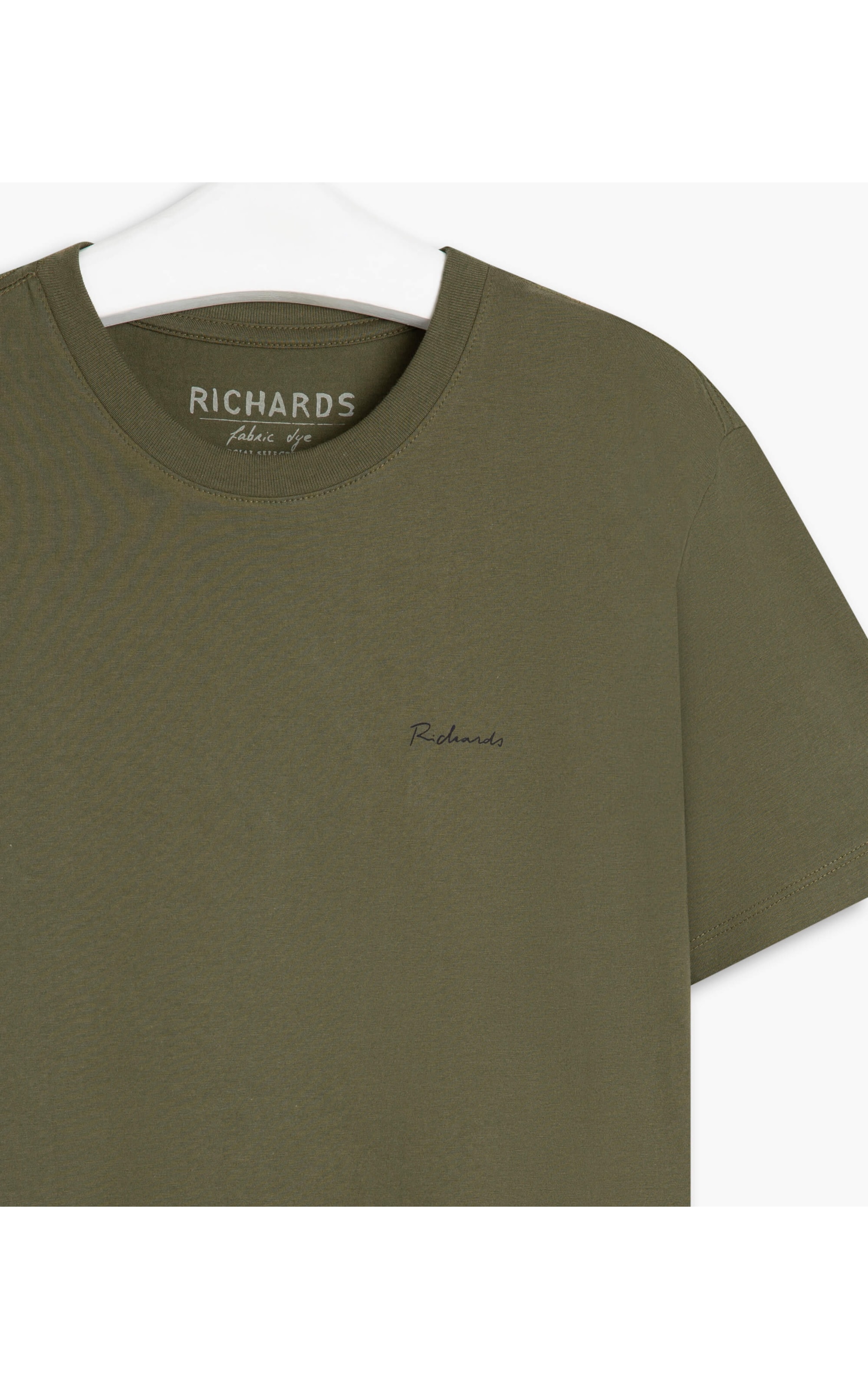 T-Shirt Mm Basic Fabric Dye Verde Army