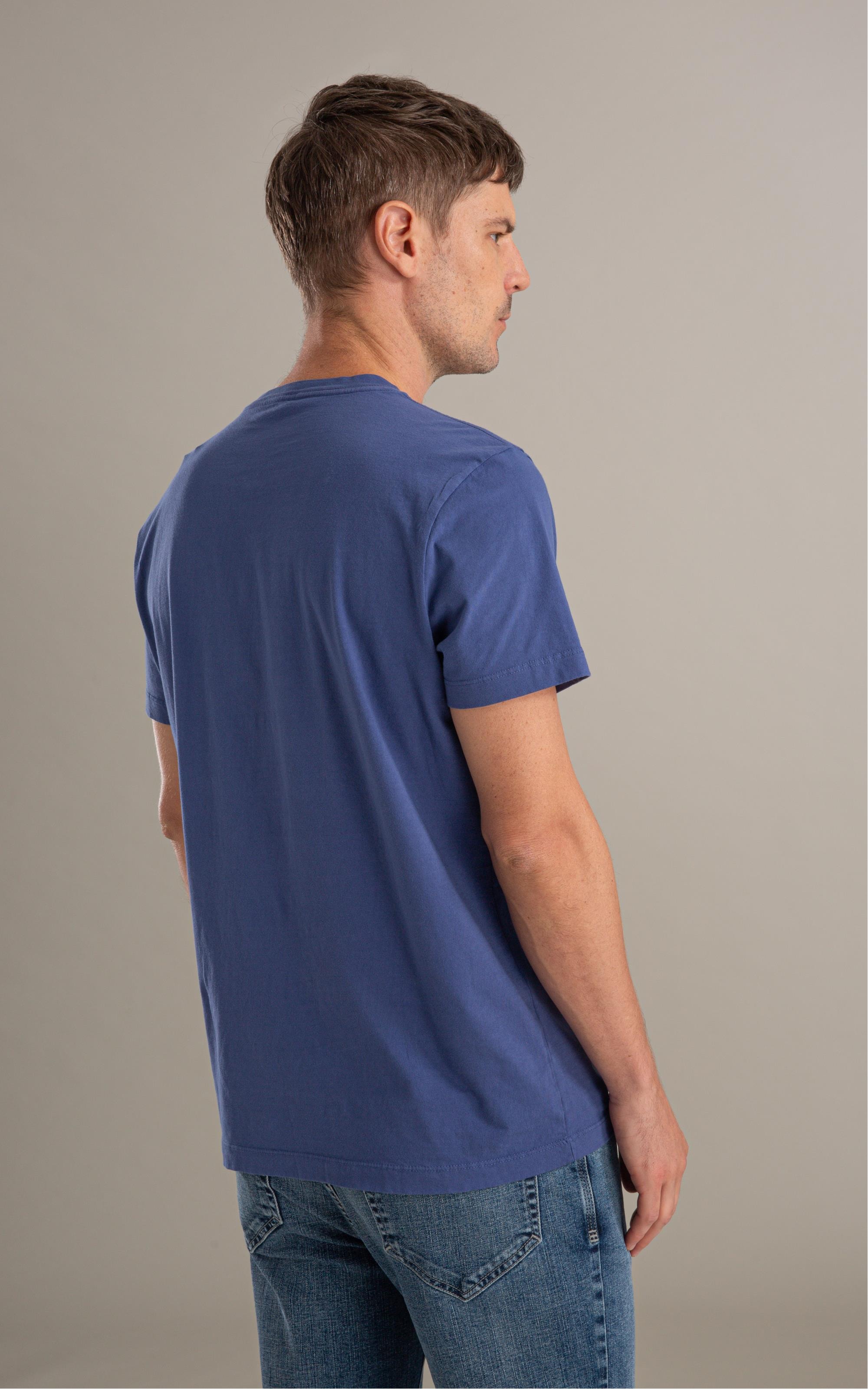 T-Shirt Mm Basica Aquarela Azul Jeans