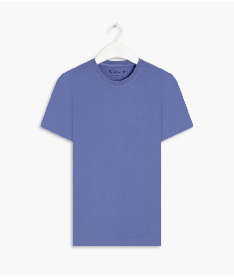 T-Shirt Mm Basica Aquarela Azul Jeans