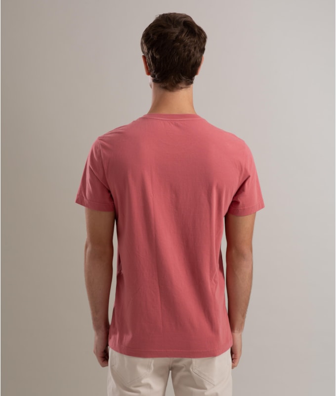 T-Shirt Mm Basica Aquarela Goiaba