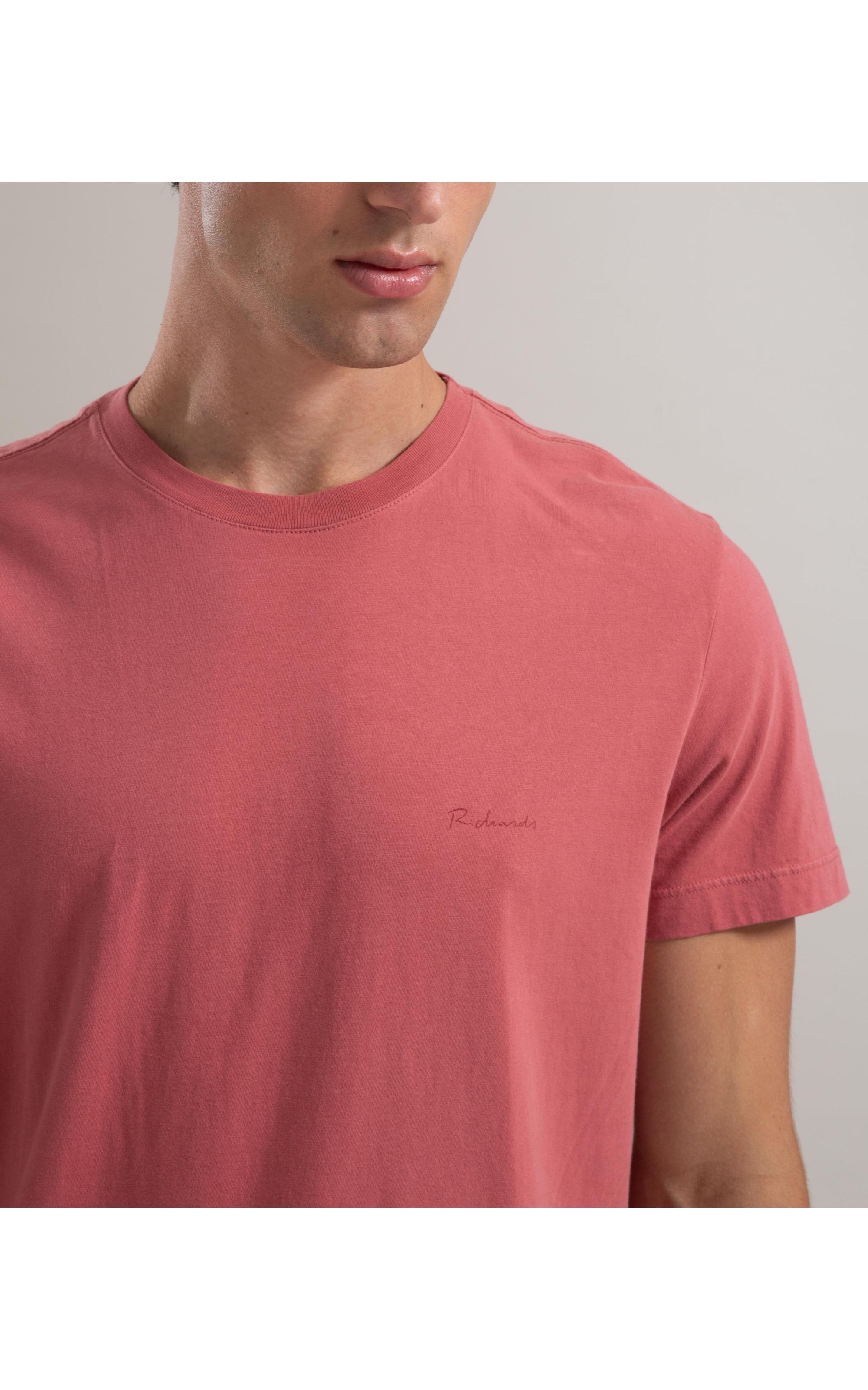 T-Shirt Mm Basica Aquarela Goiaba