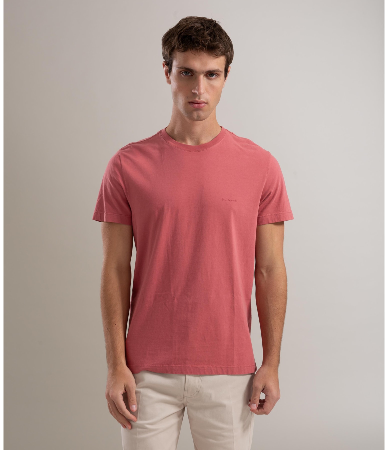 T-Shirt Mm Basica Aquarela Goiaba