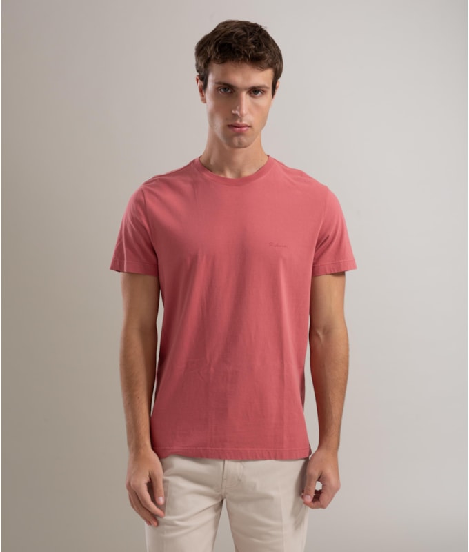 T-Shirt Mm Basica Aquarela Goiaba