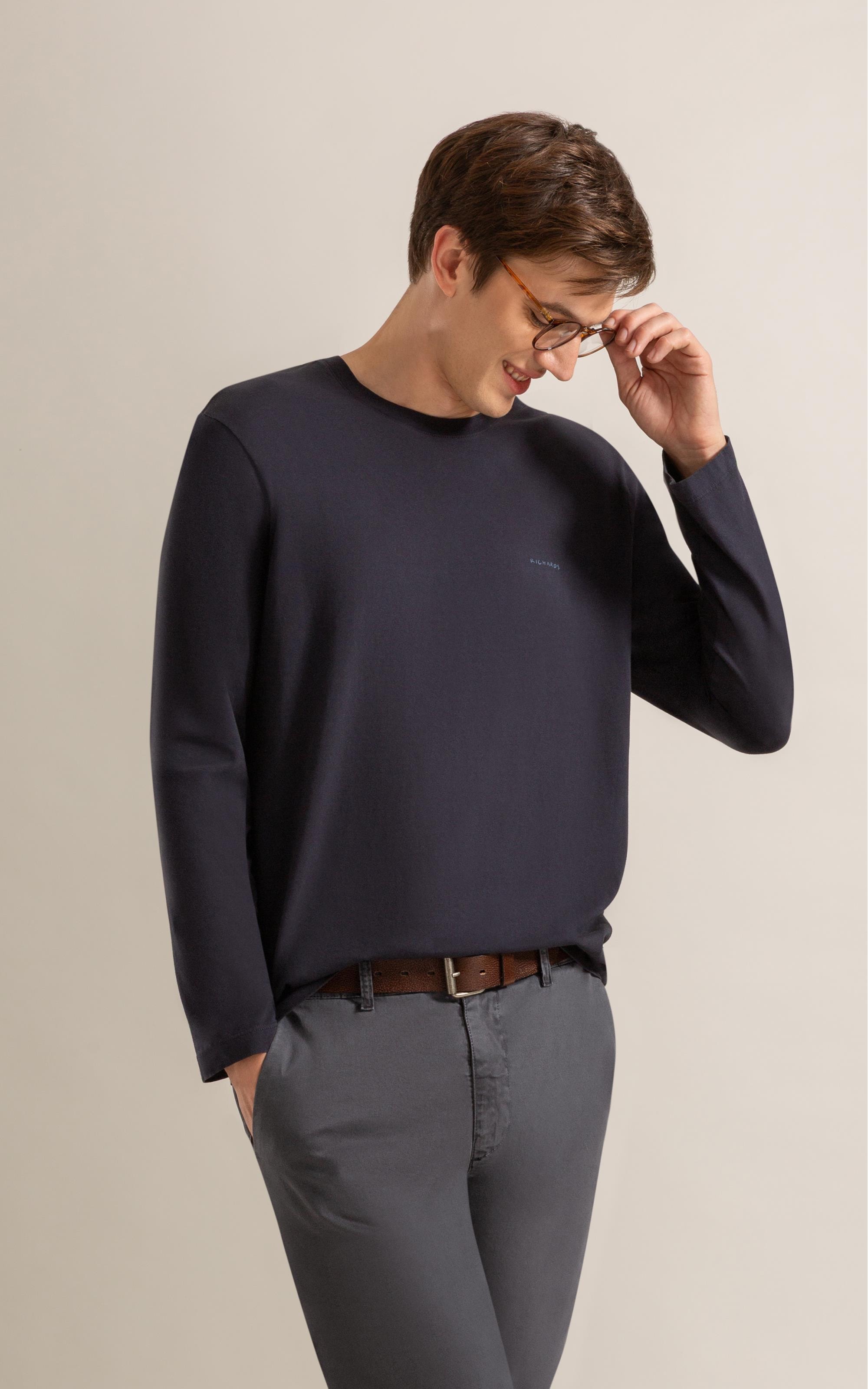 T-Shirt Mm Basica Gd Ml Midnight Blue i
