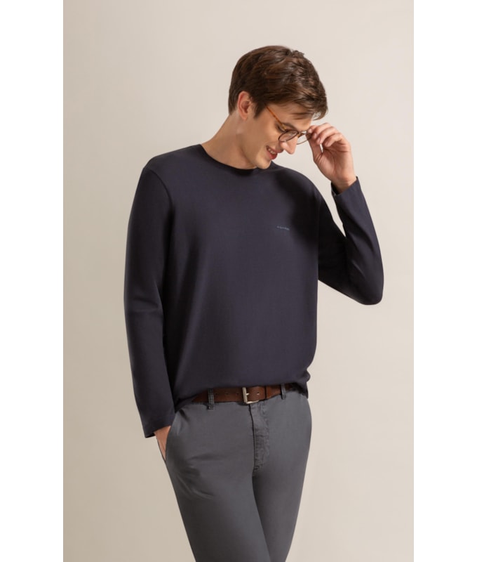 T-Shirt Mm Basica Gd Ml Midnight Blue i