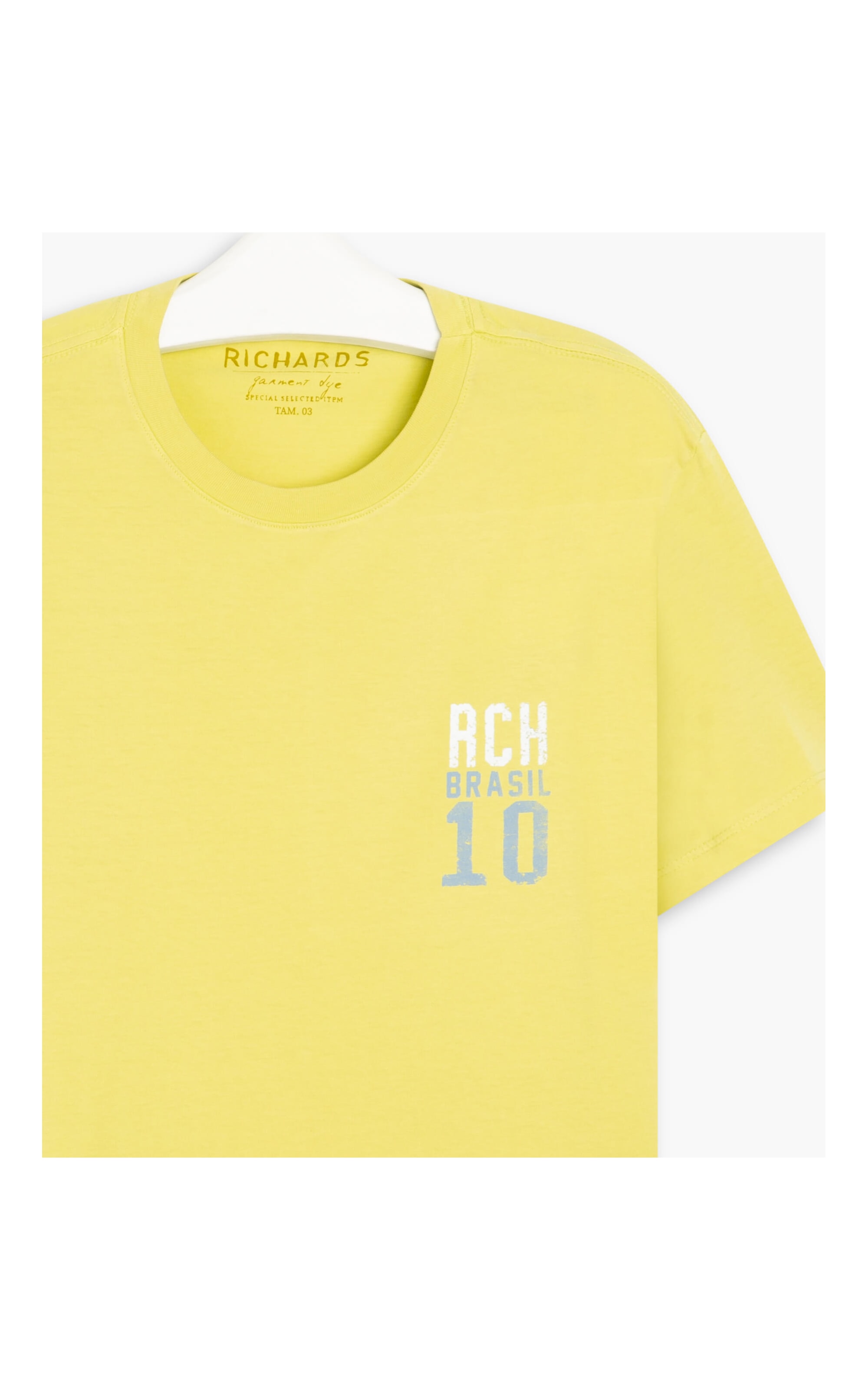 T-Shirt Mm Brasil Cup Amarelo Limao
